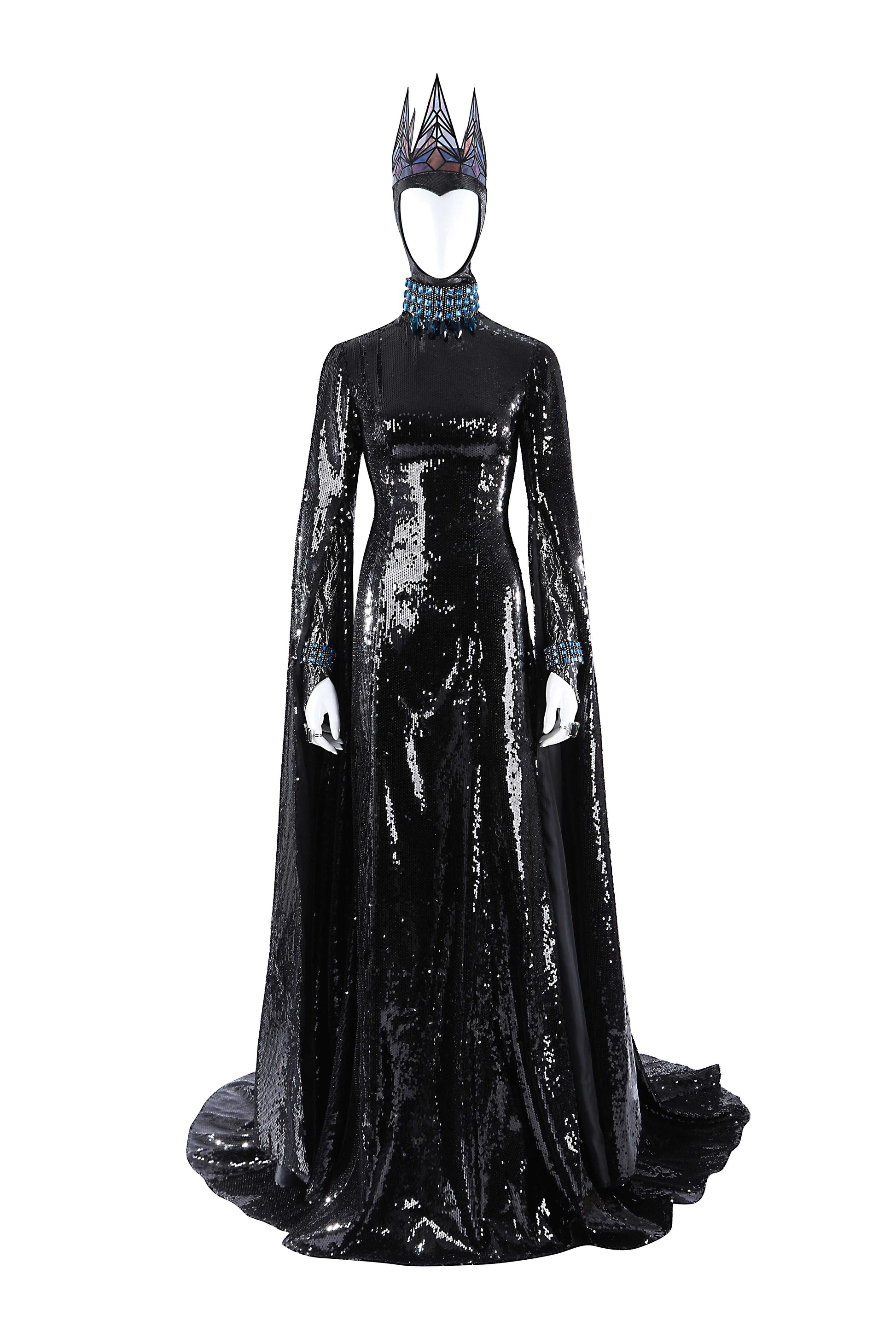 Queen Zwarte Jurk Cosplay Kostuum
