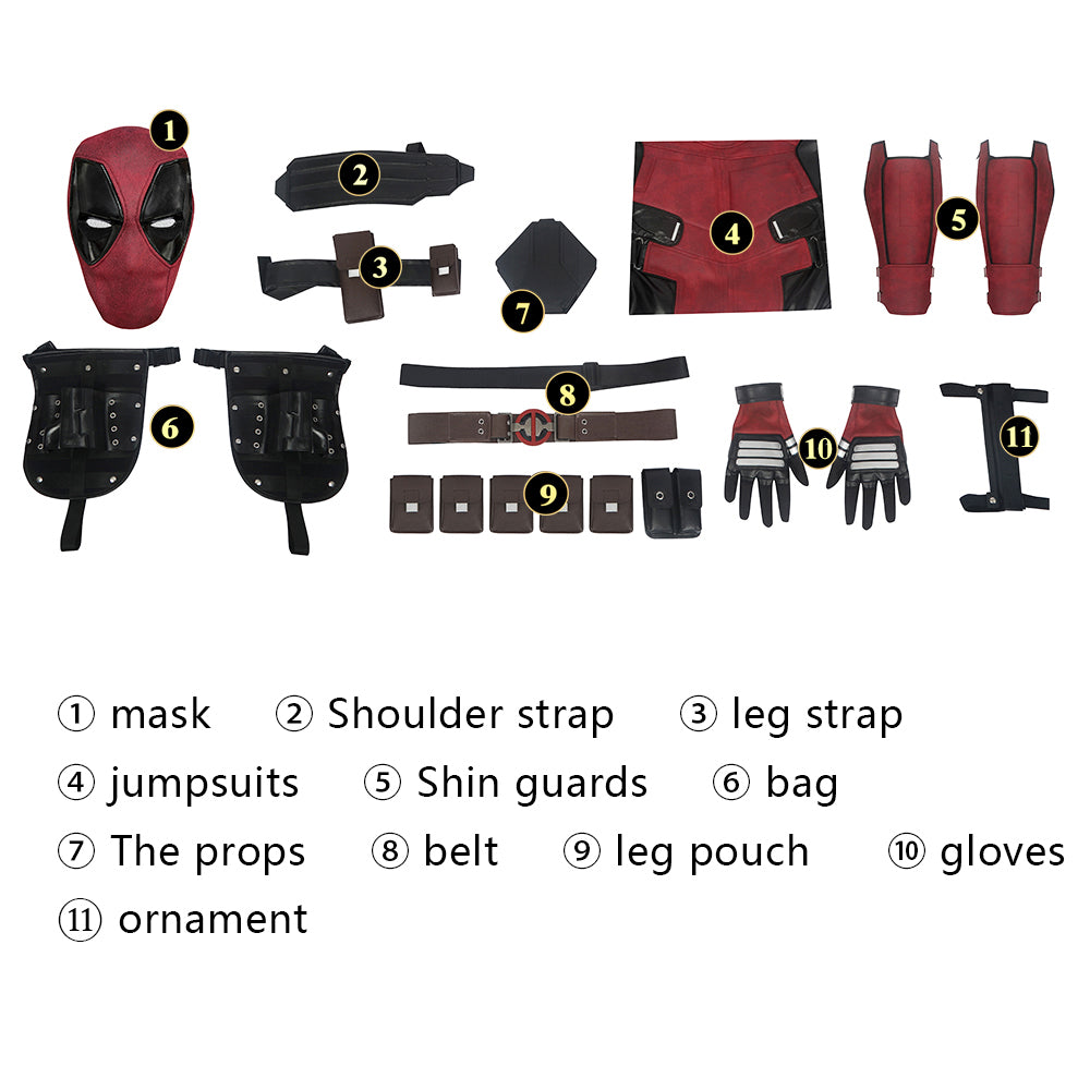 Wade Wilson Outfit Cosplay Kostuum Seizoen 2