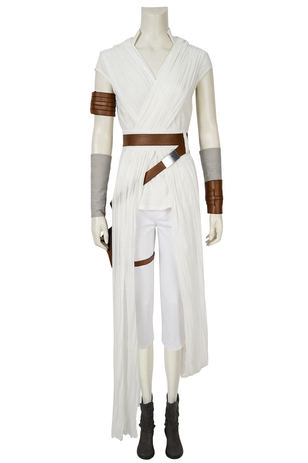 Rey Skywalker Cosplay Kostuum Witte Outfit