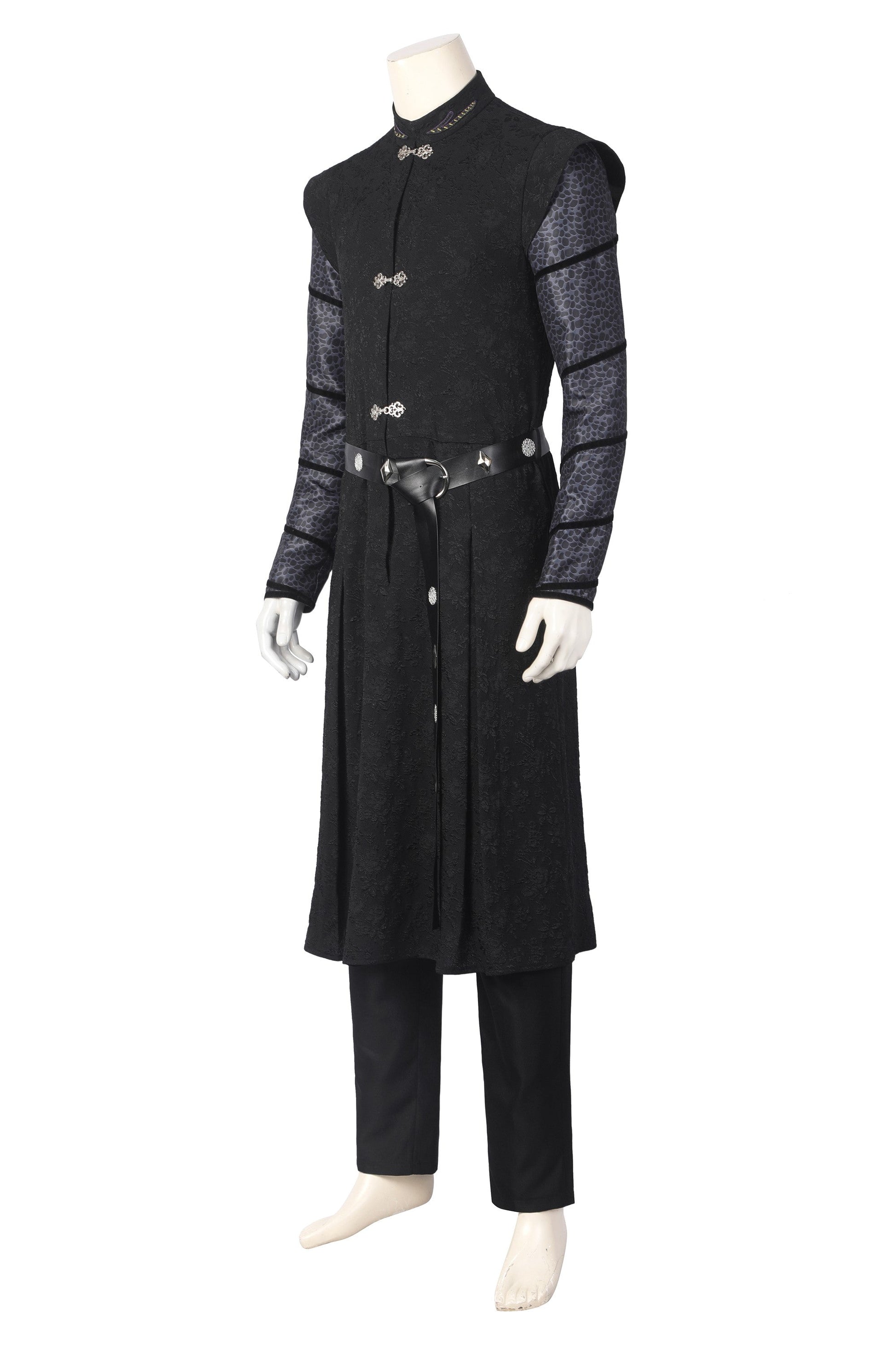 Daemon Targaryen Zwart Outfit Cosplay Kostuum