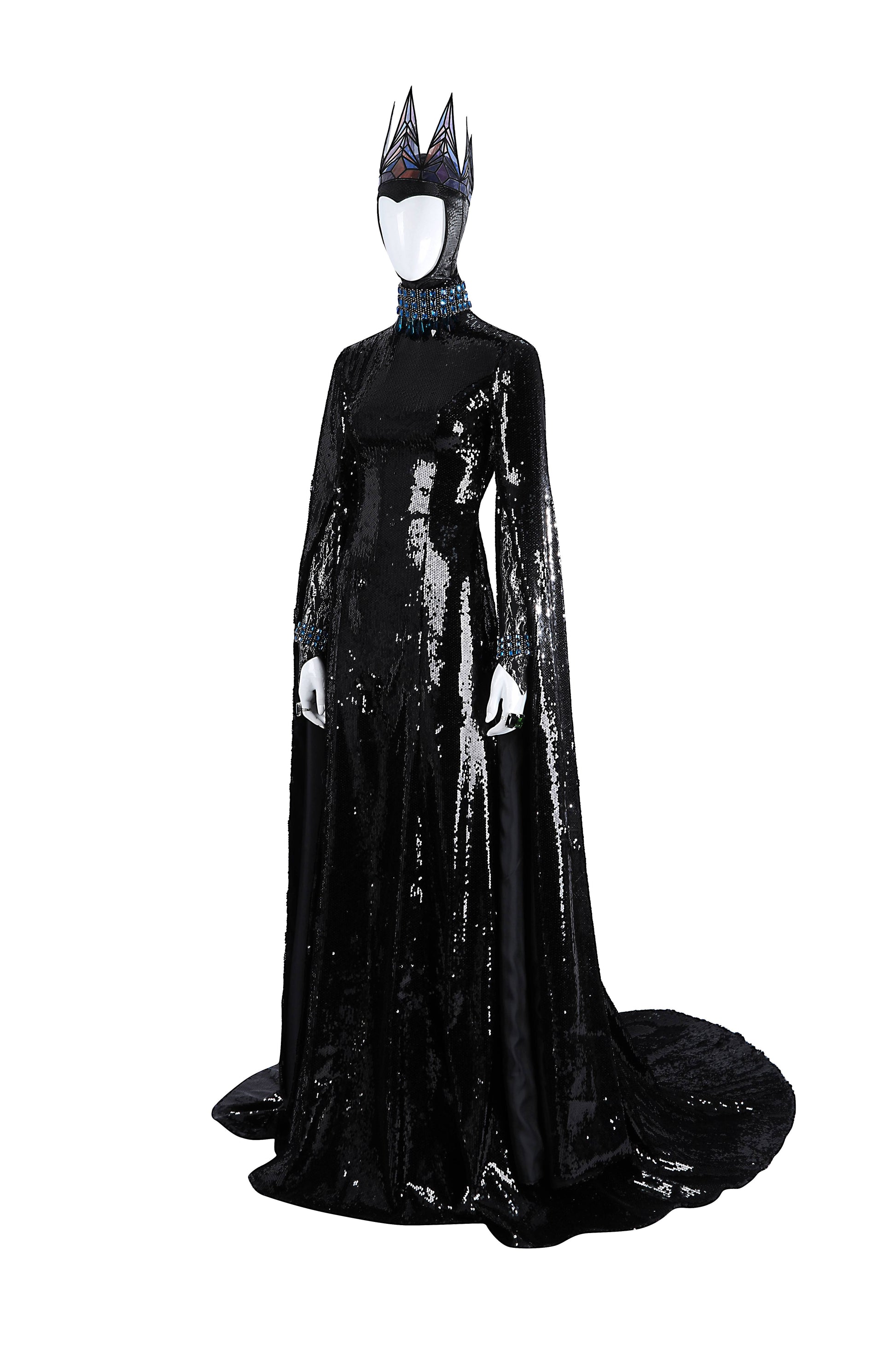 Queen Zwarte Jurk Cosplay Kostuum