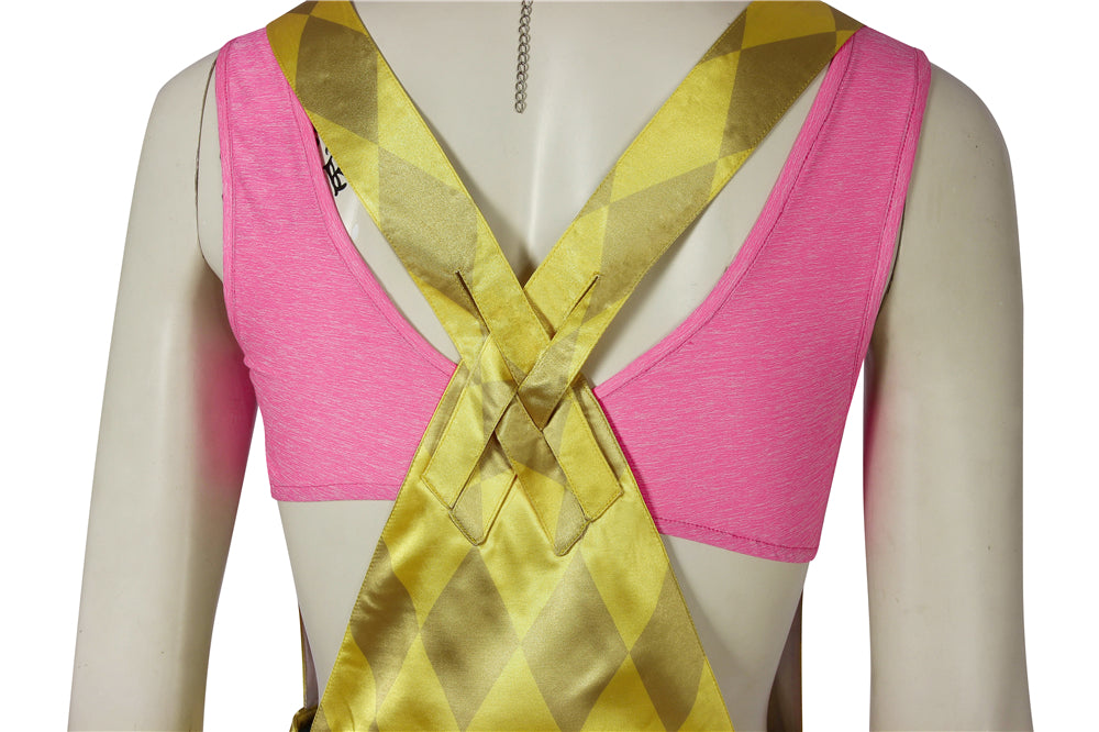 Harley Quinn Geel Jumpsuit Cosplay Kostuum
