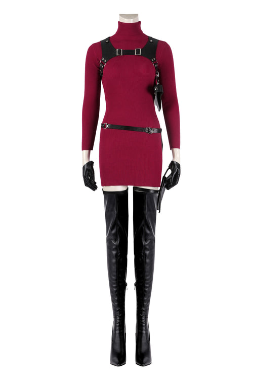 Ada Wong Cosplay Kostuum Lange Mouw Jumpsuit