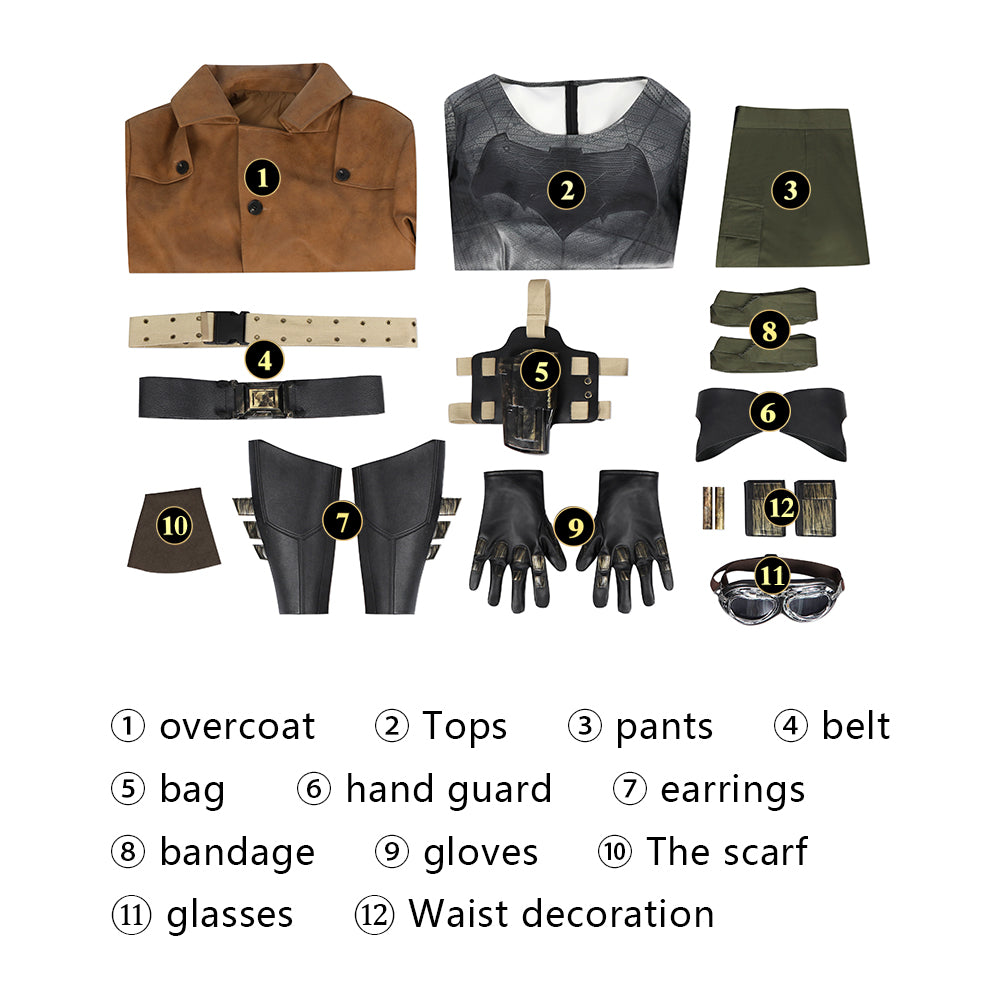Bruce Wayne Cosplay Kostuum Bruin Outfit