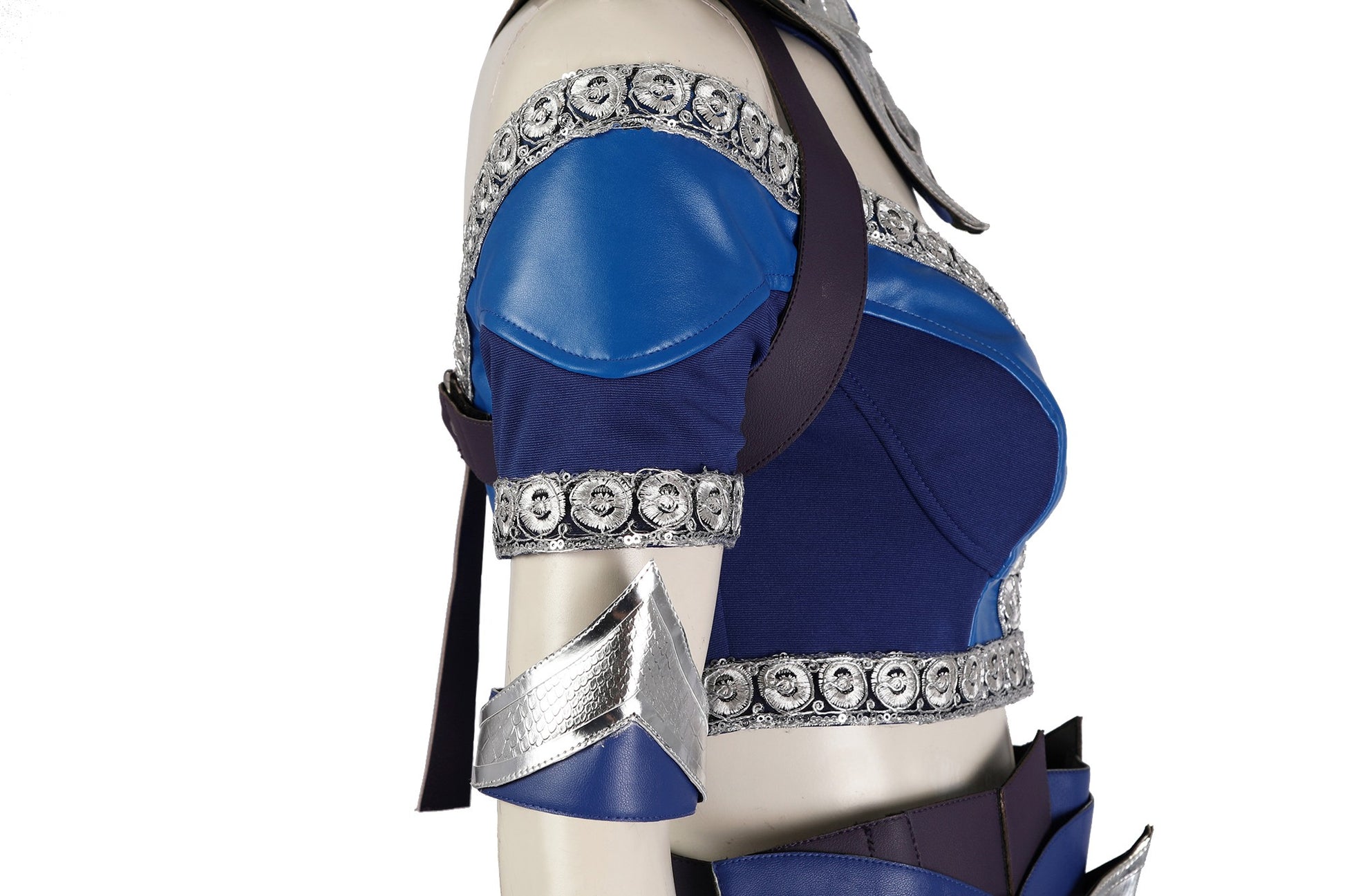 Kitana Cosplay Kostuum Blauwe Outfit