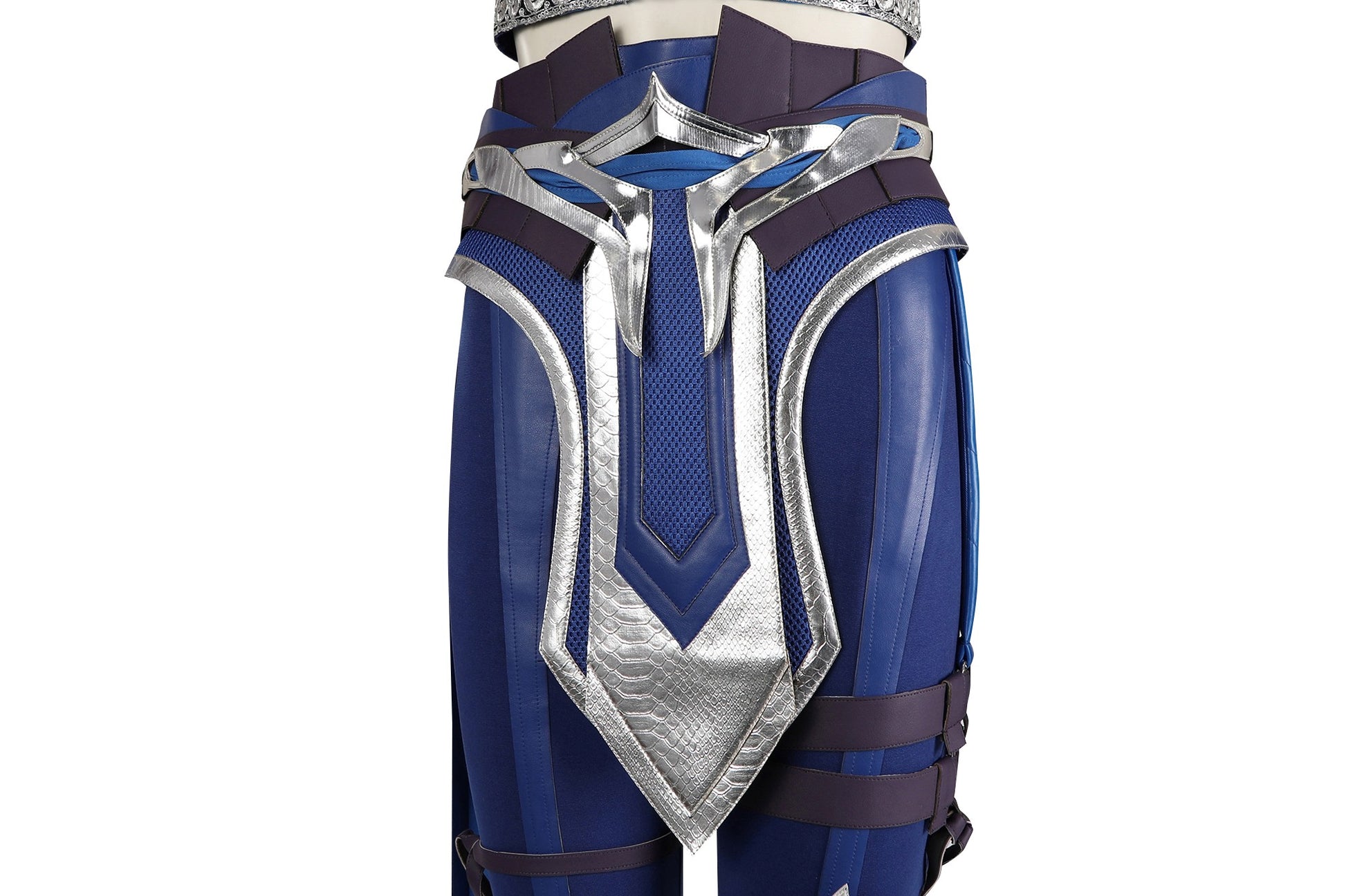 Kitana Cosplay Kostuum Blauwe Outfit