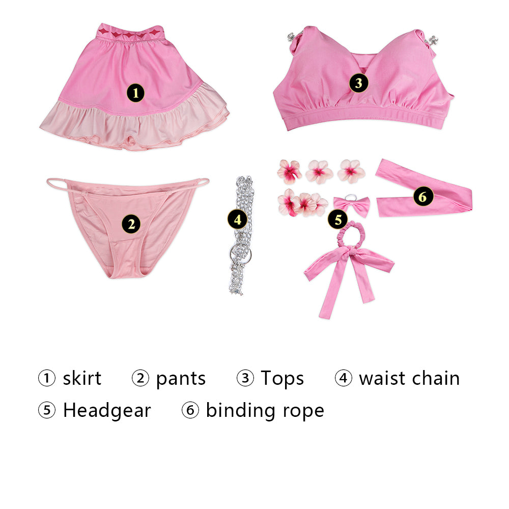 Aerith Gainsborough zwempak Cosplay Kostuum