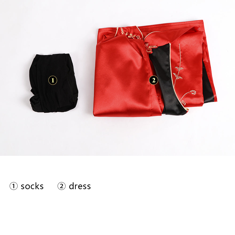 Ada Wong Cosplay Kostuum Qipao Jurk