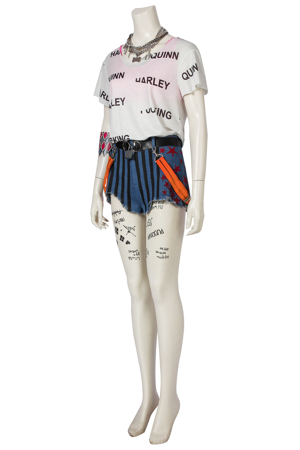 Harley Quinn T-shirt Outfit Cosplay Kostuum