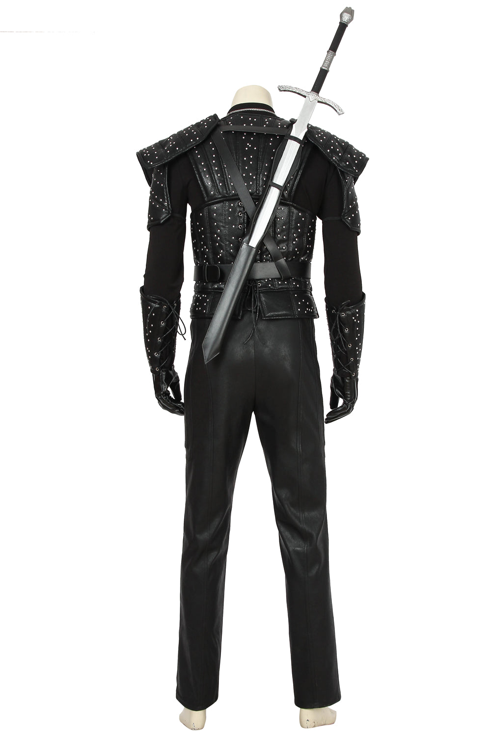 Geralt van Rivia Cosplay Kostuum Zwarte Outfit