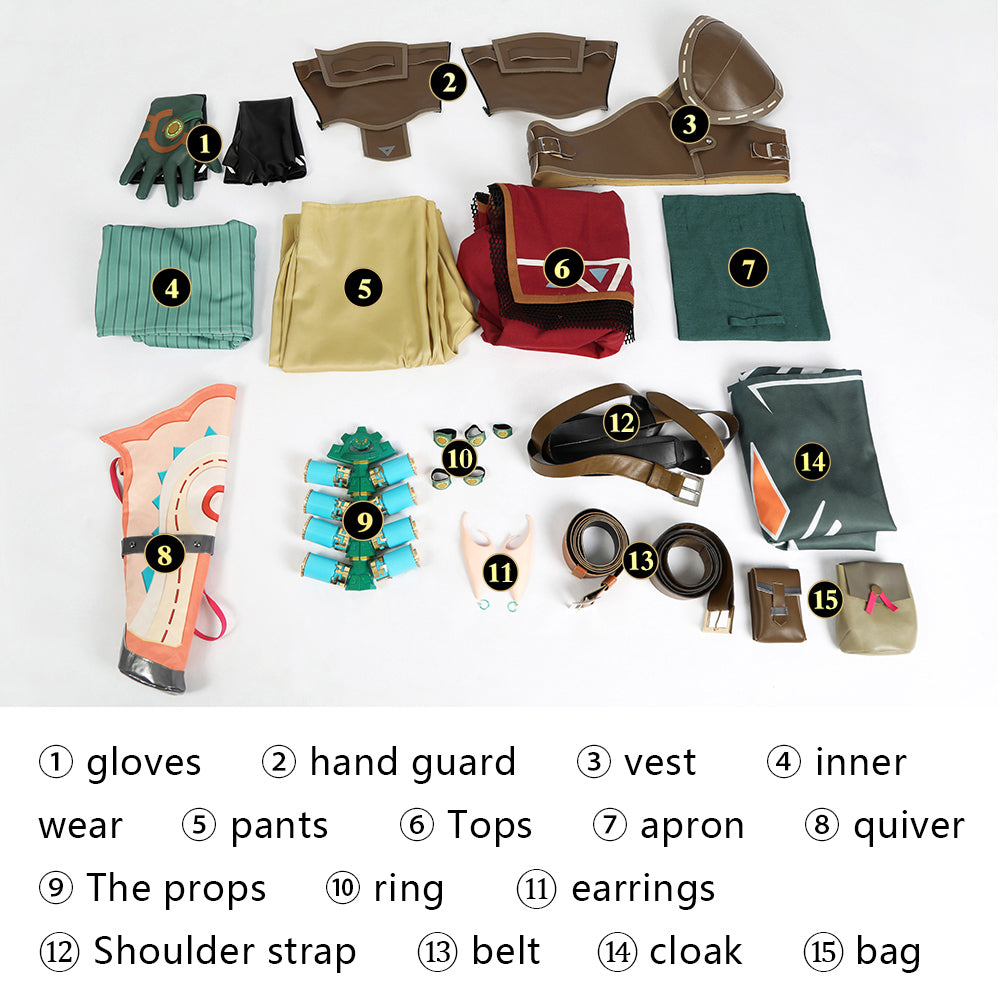 Link Cosplay Kostuum Hyliaanse Tuniek