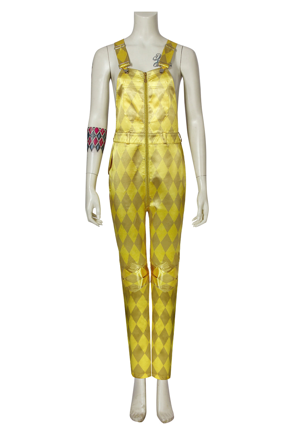 Harley Quinn Geel Jumpsuit Cosplay Kostuum