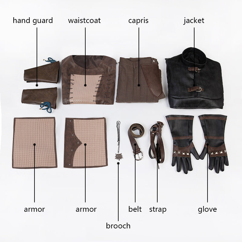 The Witcher Geralt Van Rivia Cosplay Kostuum
