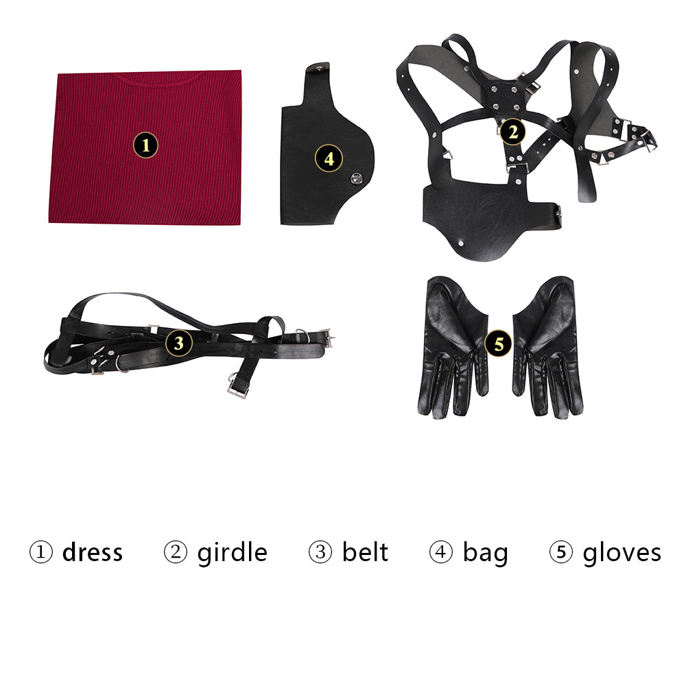 Ada Wong Cosplay Kostuum Lange Mouw Jumpsuit