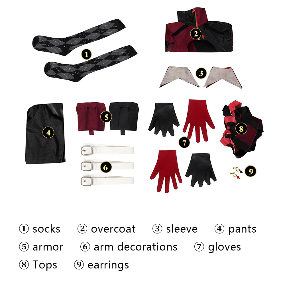 Harley Quinn Boss Outfit Cosplay Kostuum