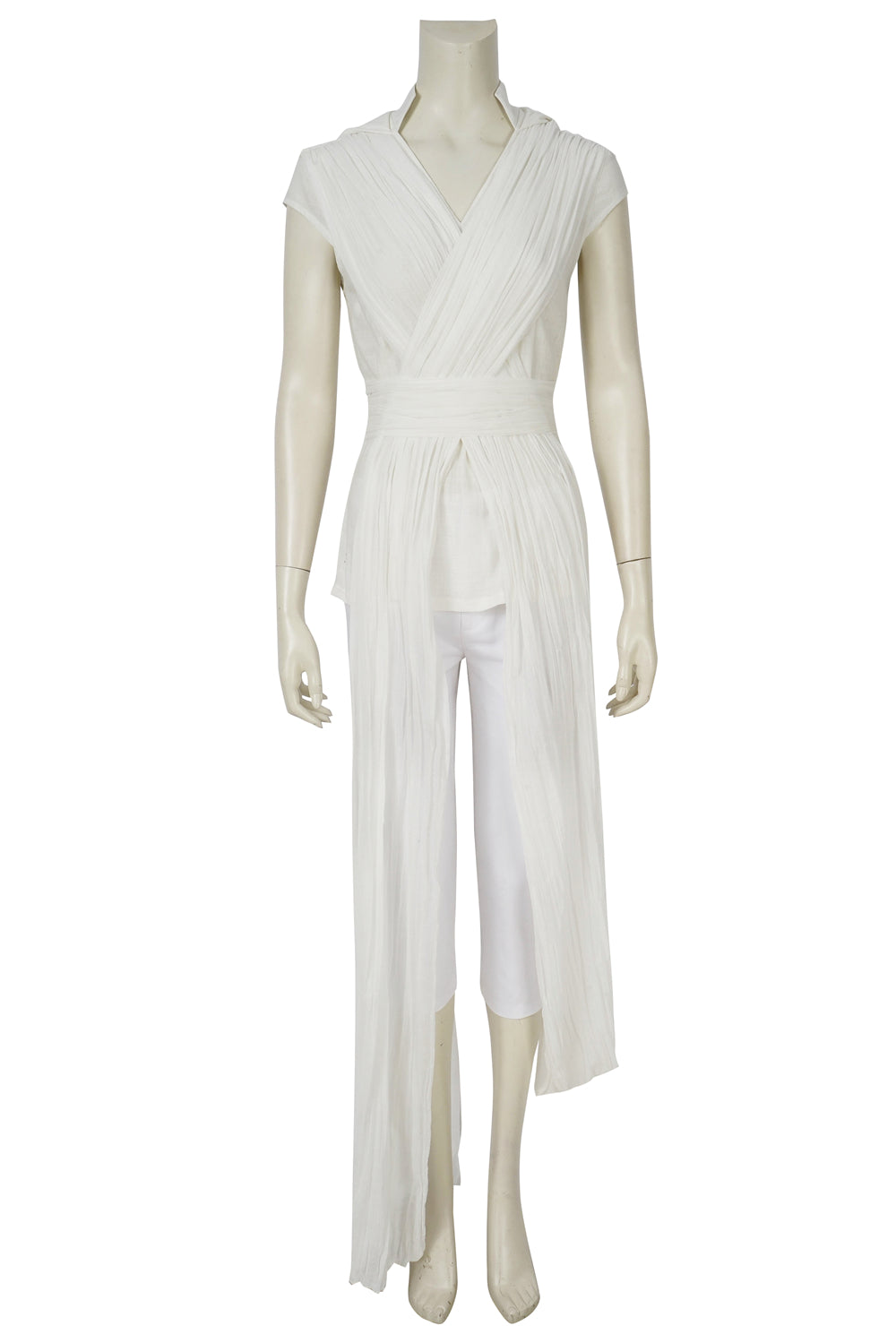 Rey Skywalker Cosplay Kostuum Witte Outfit
