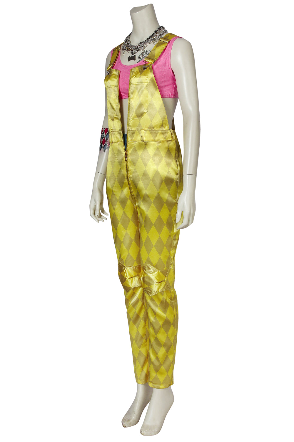 Harley Quinn Geel Jumpsuit Cosplay Kostuum