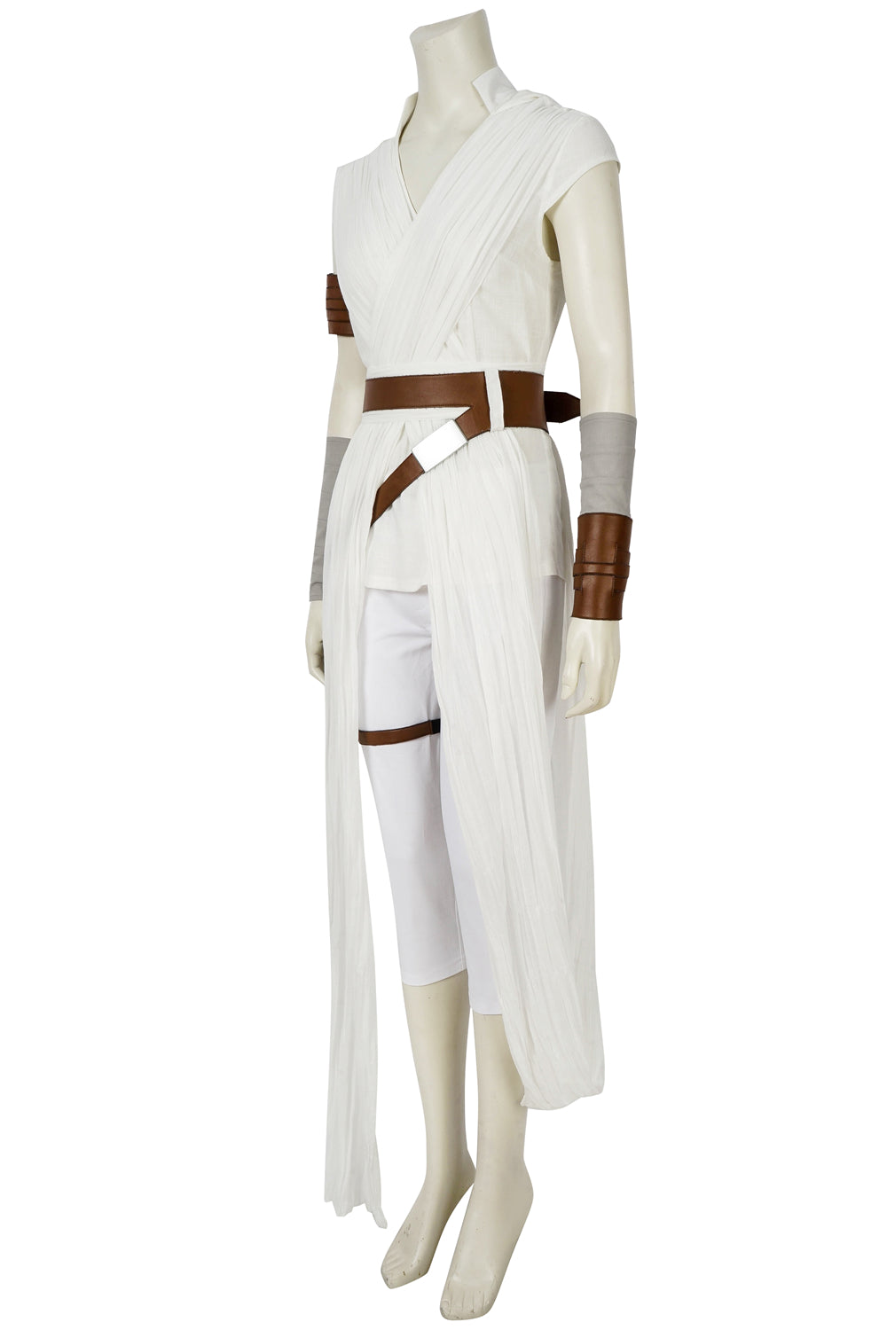 Rey Skywalker Cosplay Kostuum Witte Outfit