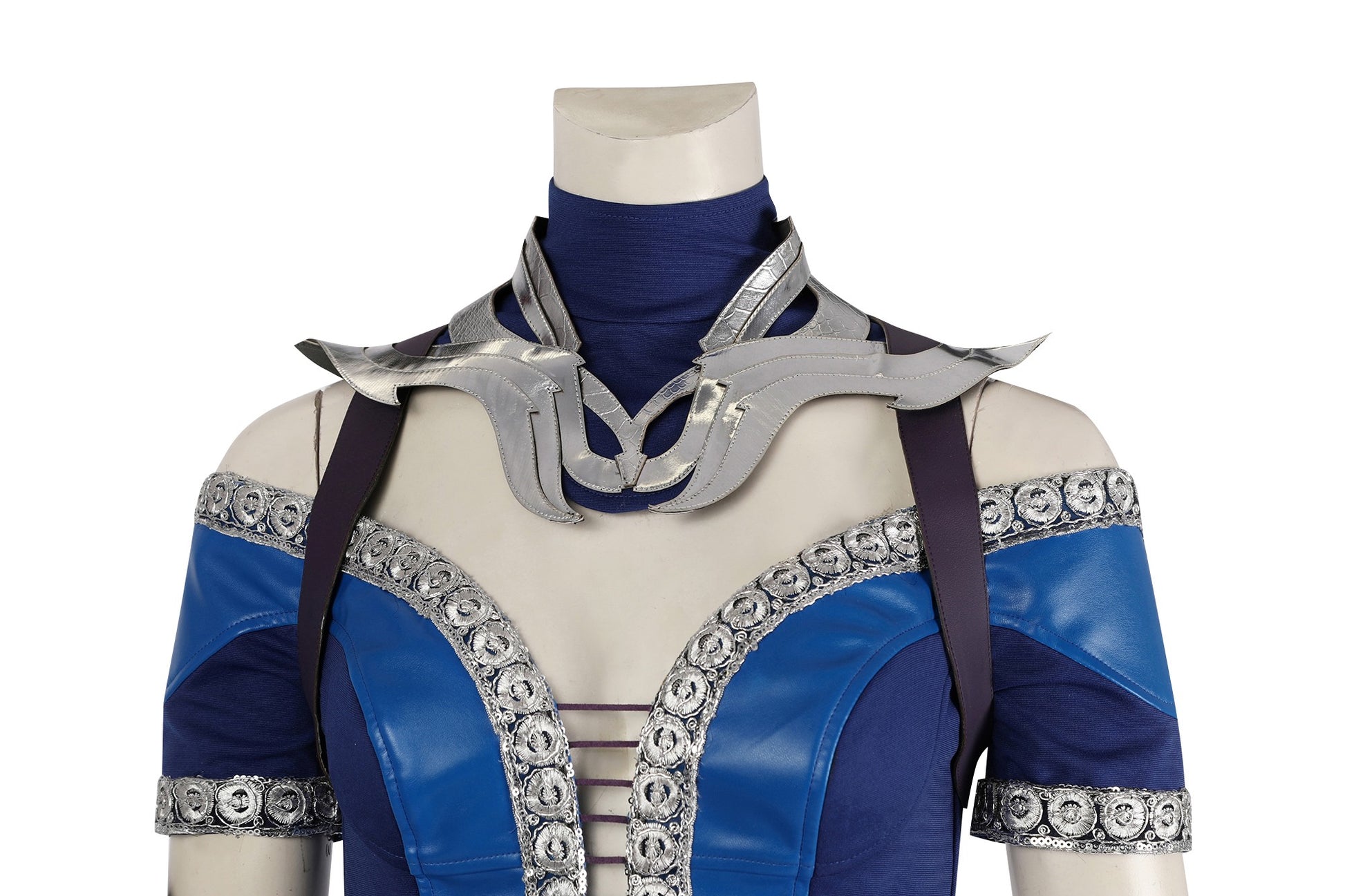 Kitana Cosplay Kostuum Blauwe Outfit