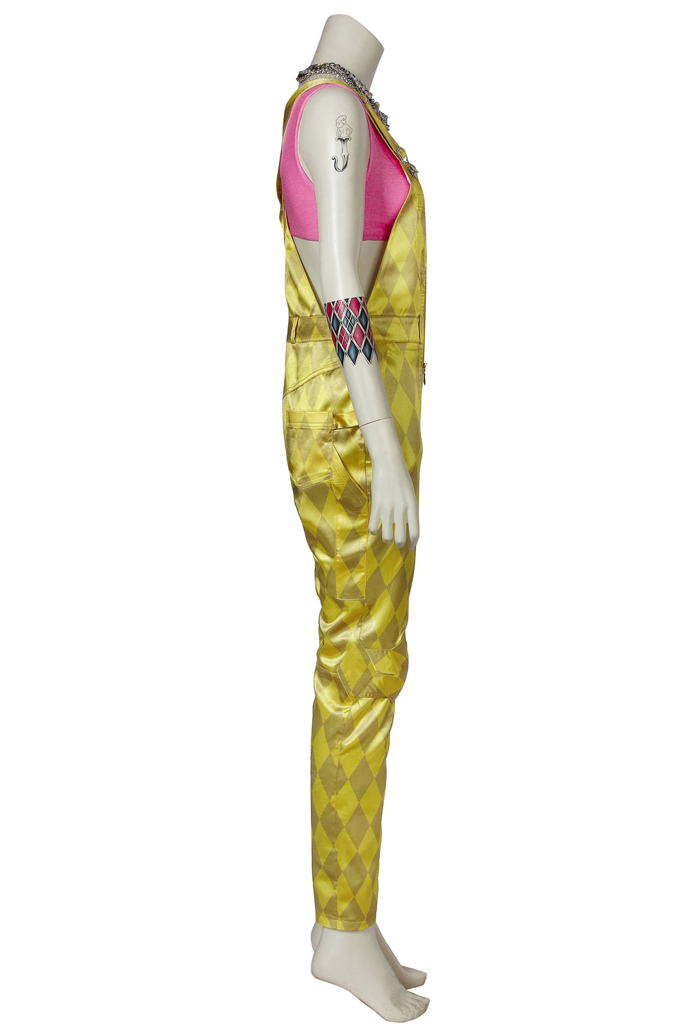 Harley Quinn Geel Jumpsuit Cosplay Kostuum
