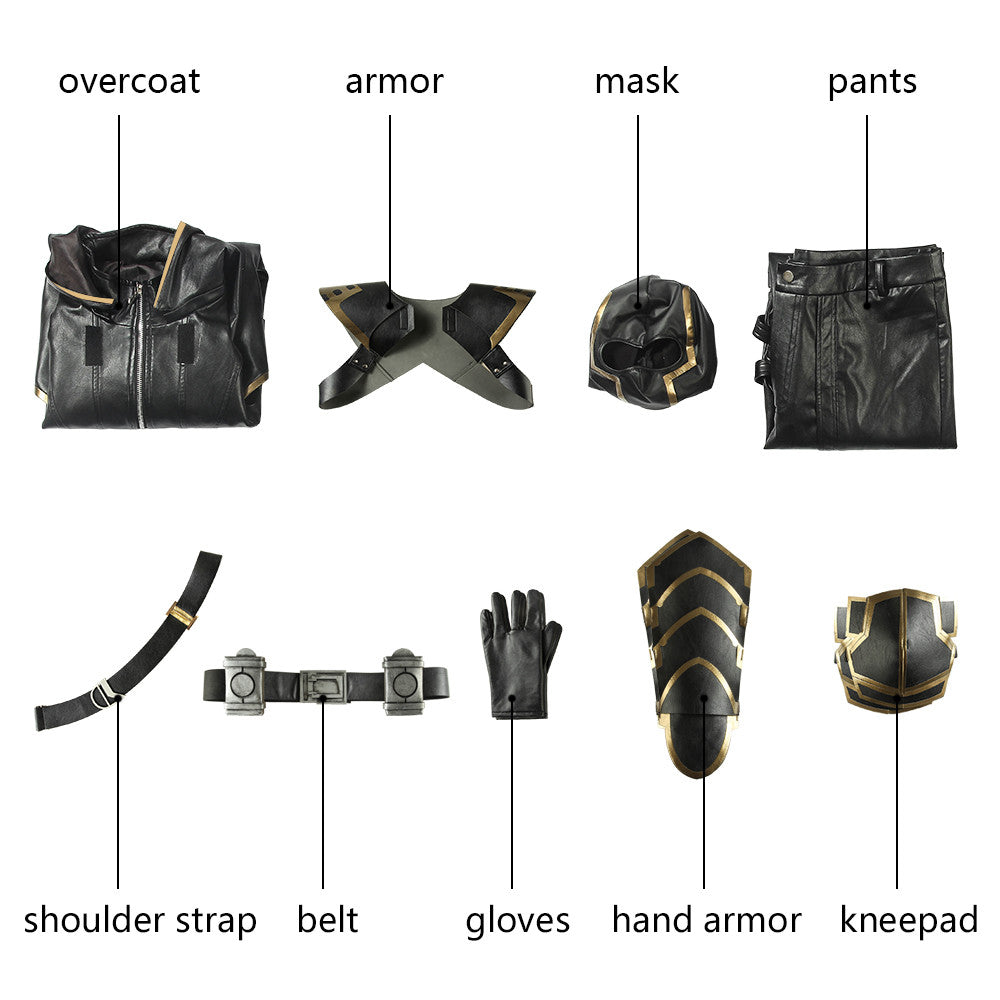 Clint Barton Black Outfit Cosplay Kostuum