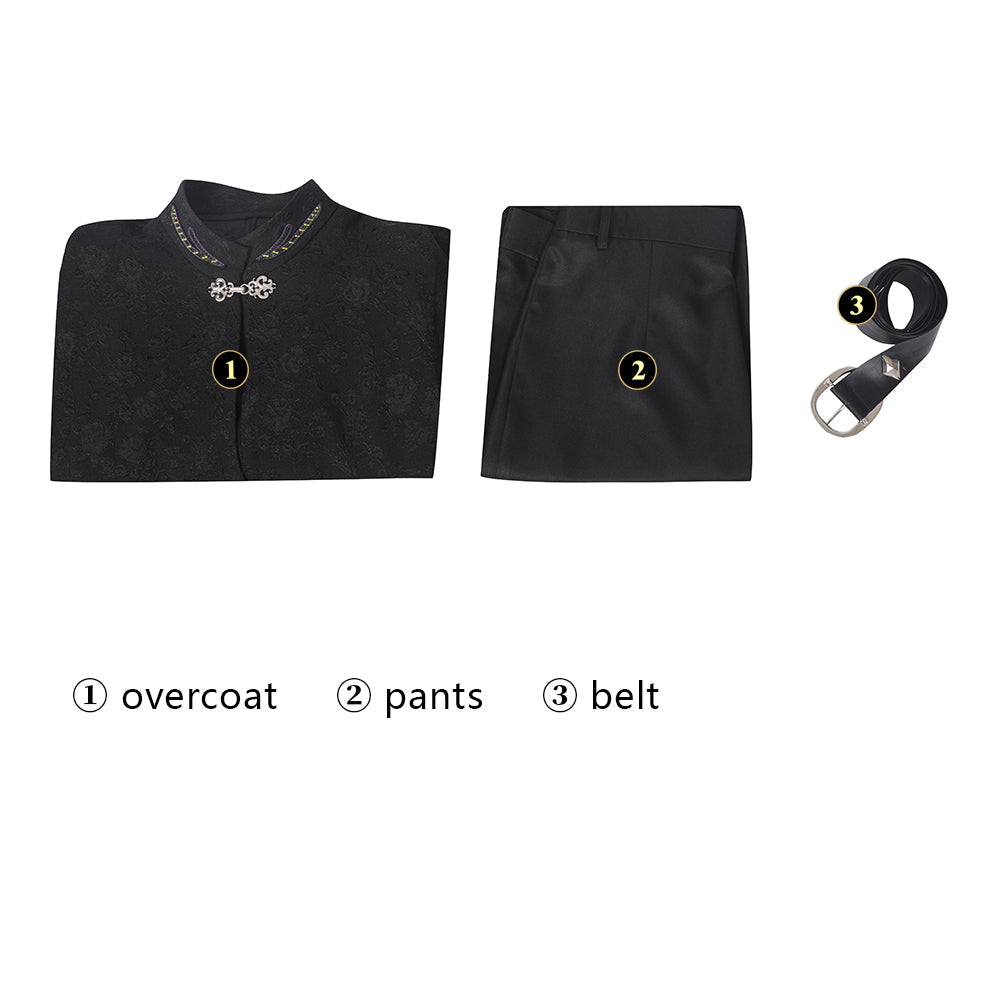 Daemon Targaryen Zwart Outfit Cosplay Kostuum