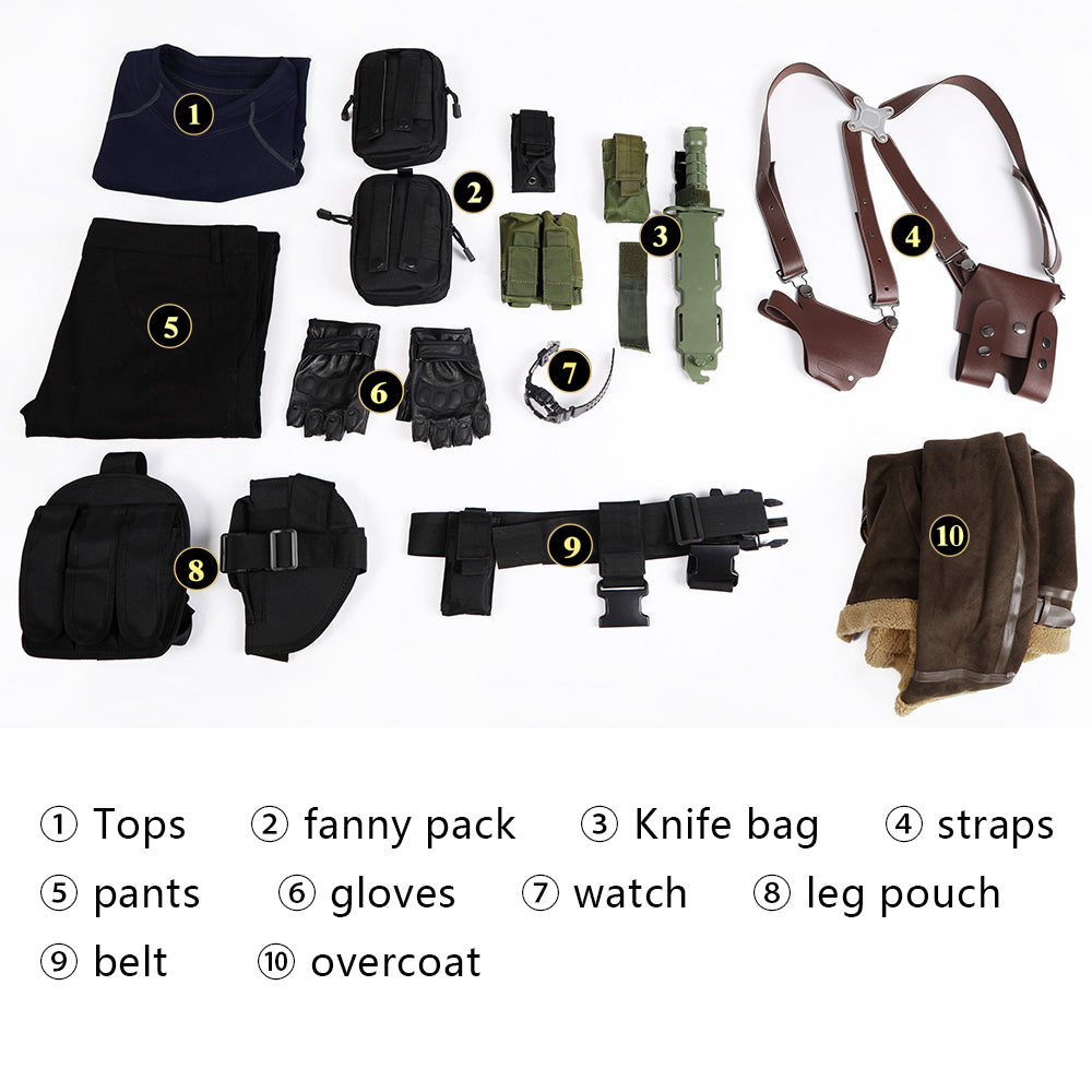 Leon S. Kennedy Outfit Cosplay Kostuum