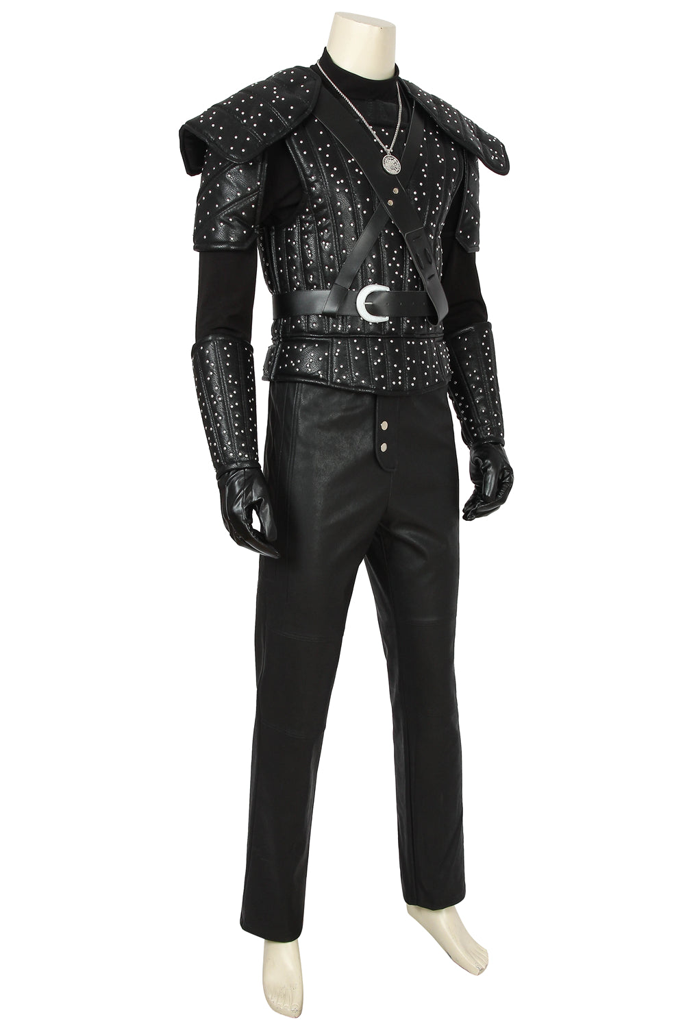 Geralt van Rivia Cosplay Kostuum Zwarte Outfit