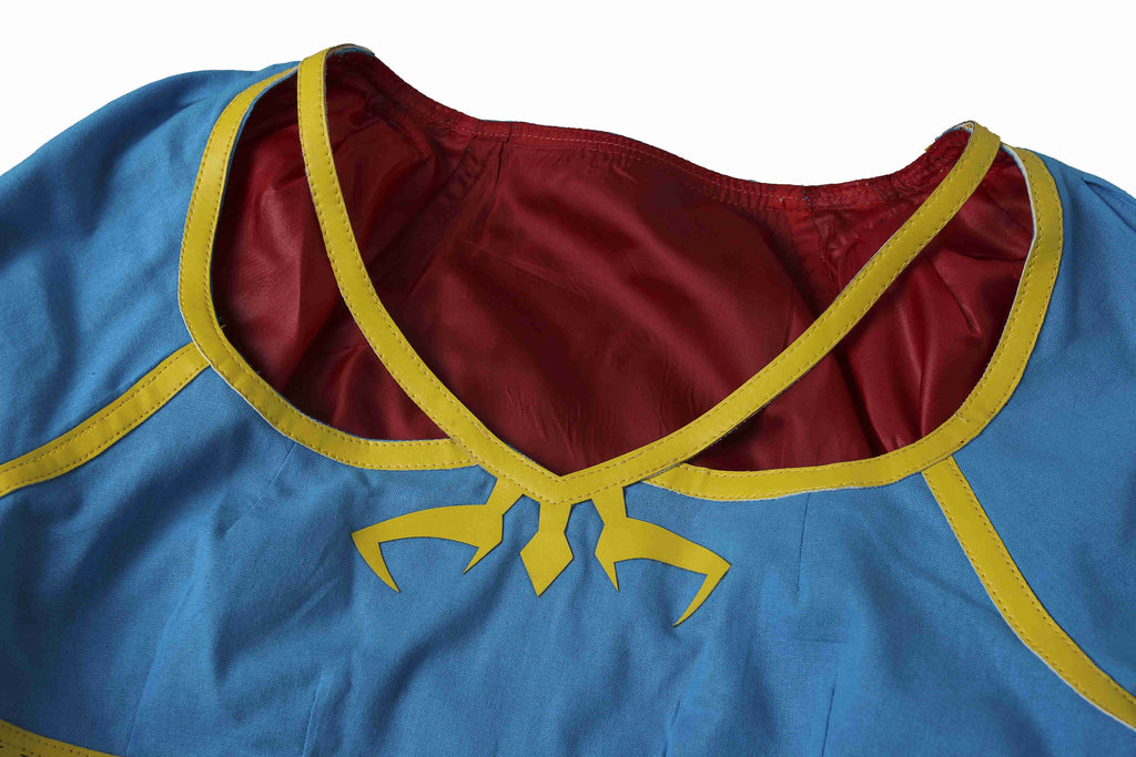 Prinses Zelda Blauw Outfit Cosplay Kostuum