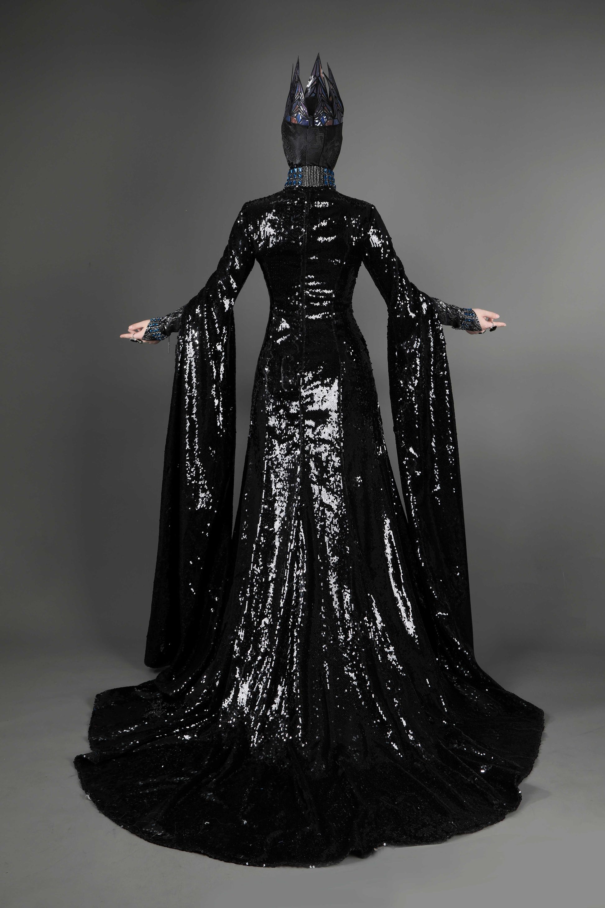 Queen Zwarte Jurk Cosplay Kostuum