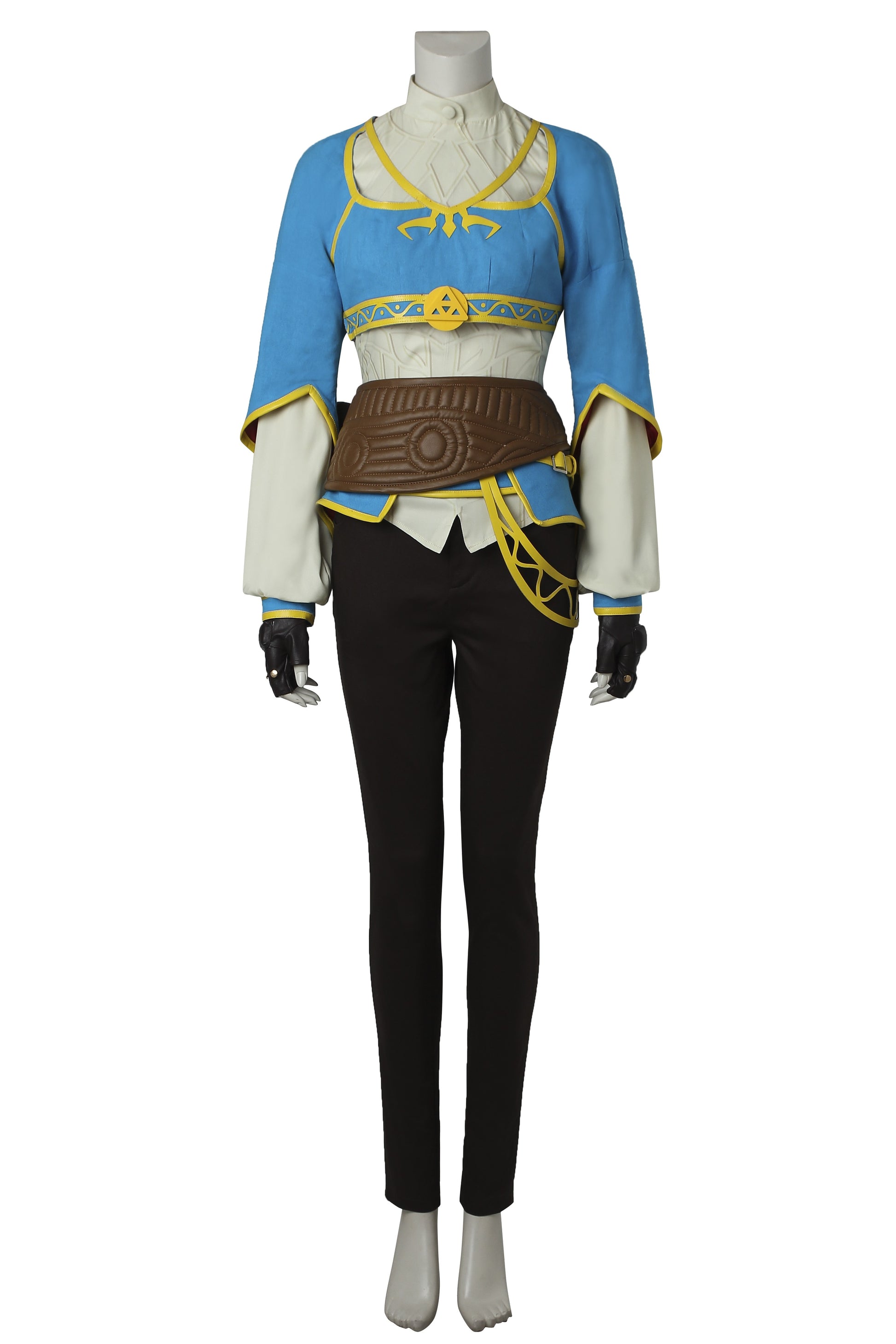Prinses Zelda Blauw Outfit Cosplay Kostuum