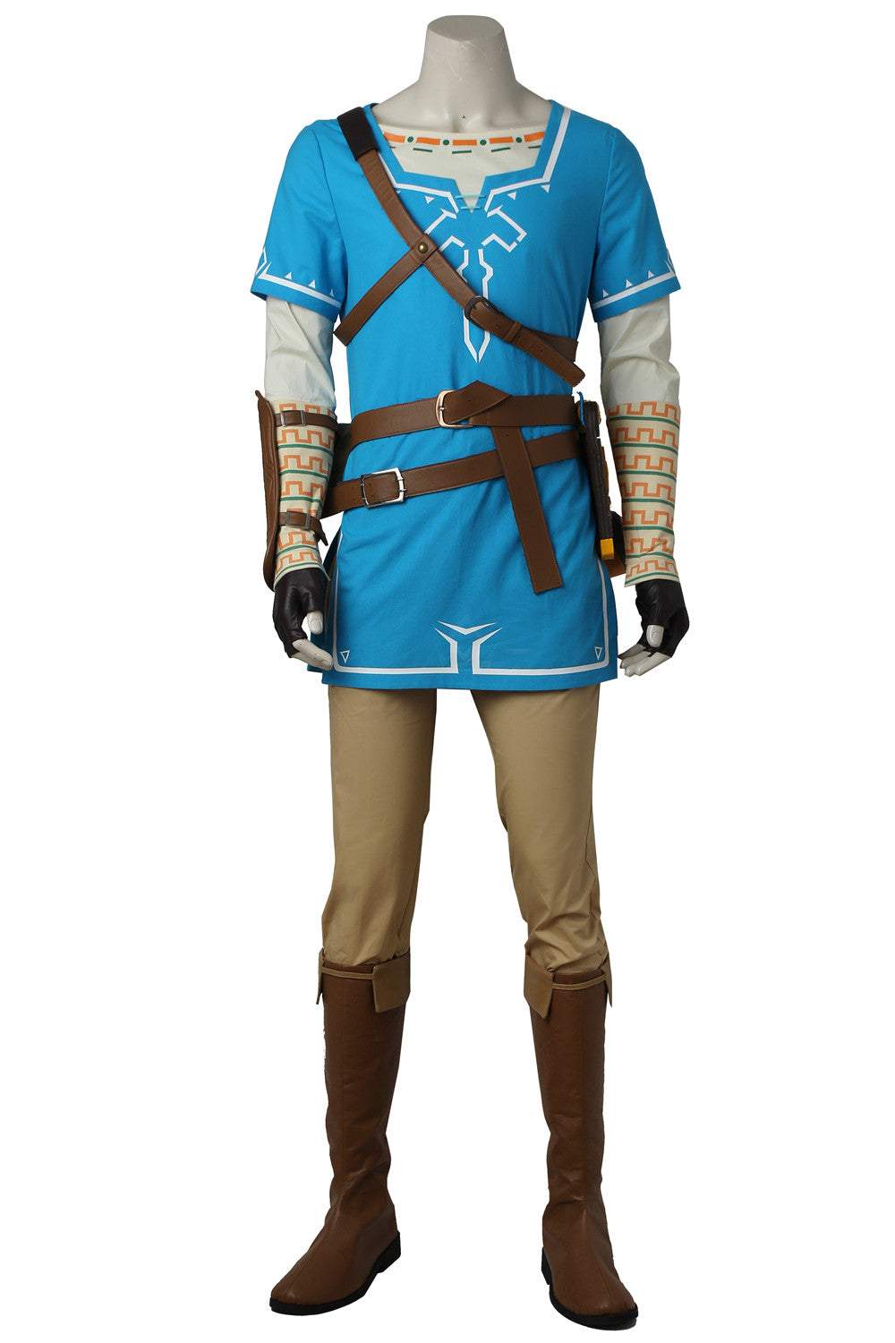 Link Blauw Outfit Cosplay Kostuum