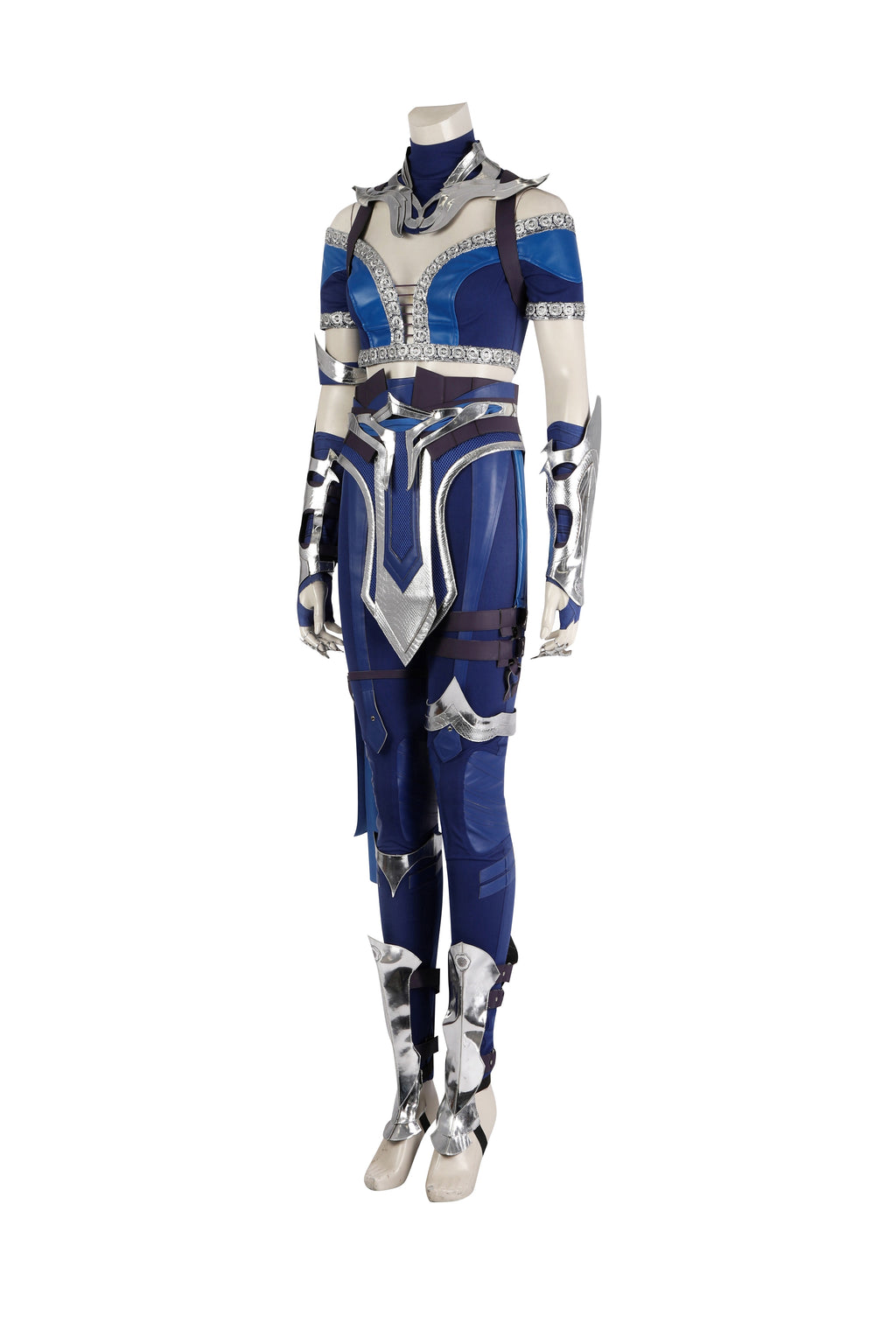 Kitana Cosplay Kostuum Blauwe Outfit