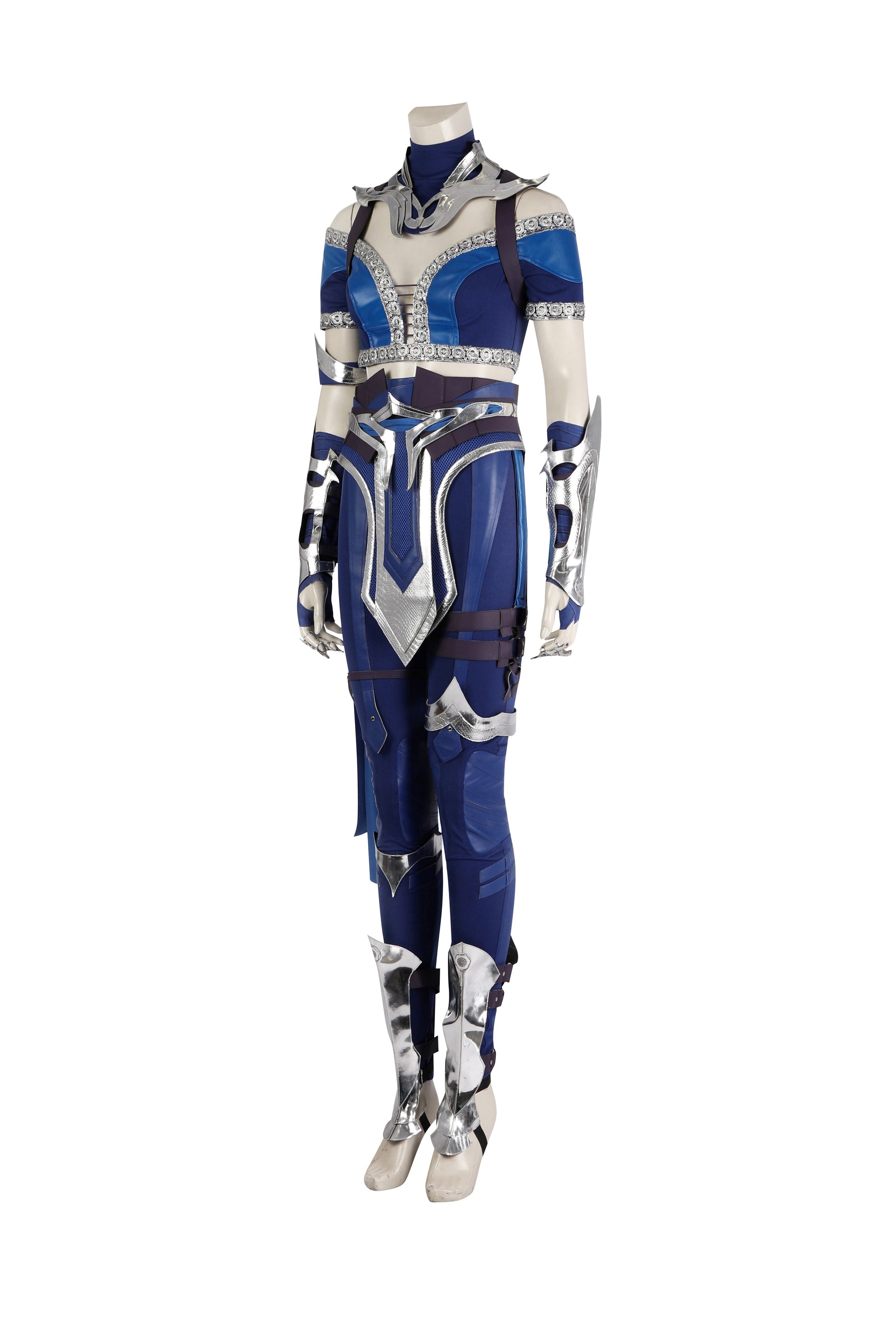 Kitana Cosplay Kostuum Blauwe Outfit