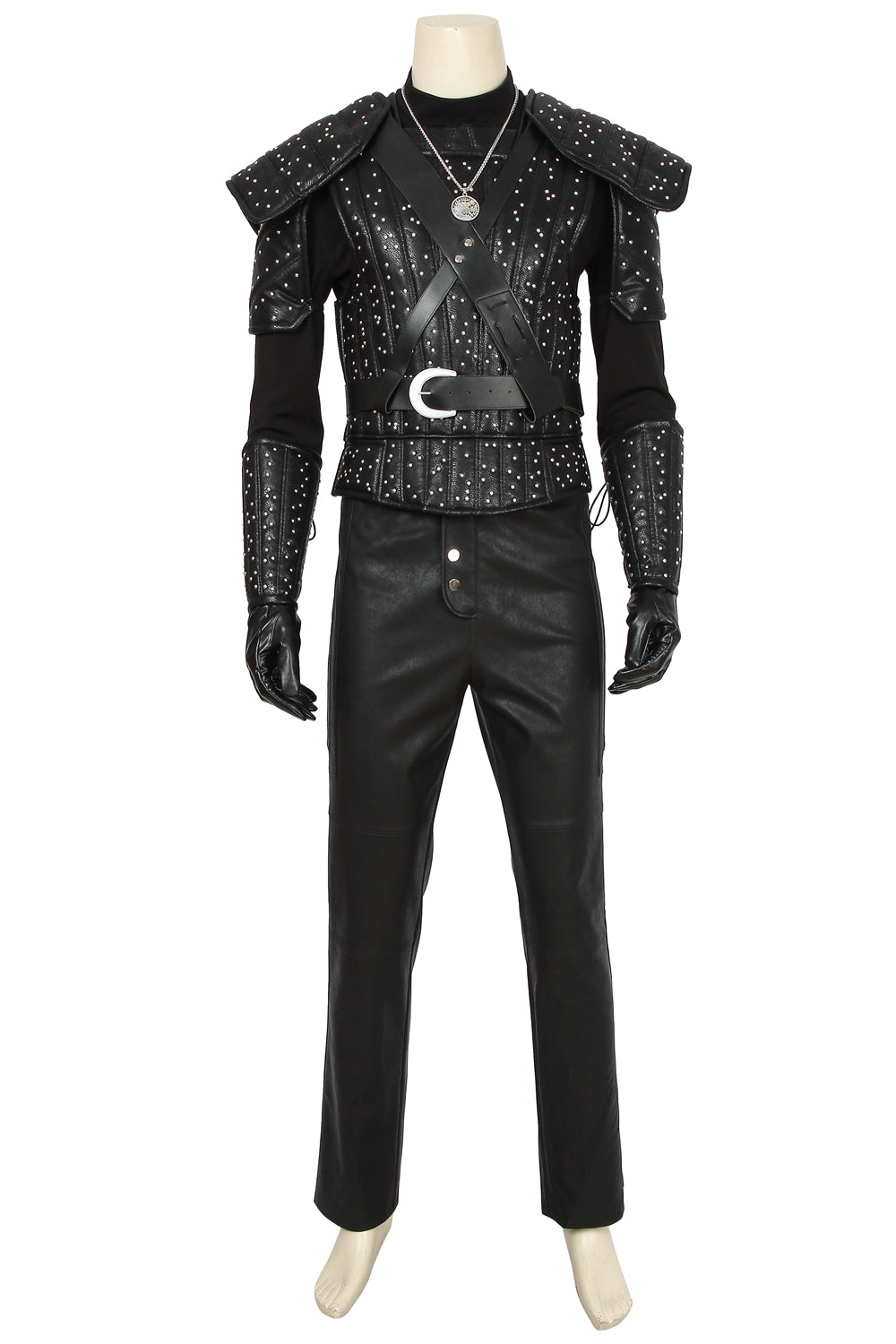 Geralt van Rivia Cosplay Kostuum Zwarte Outfit