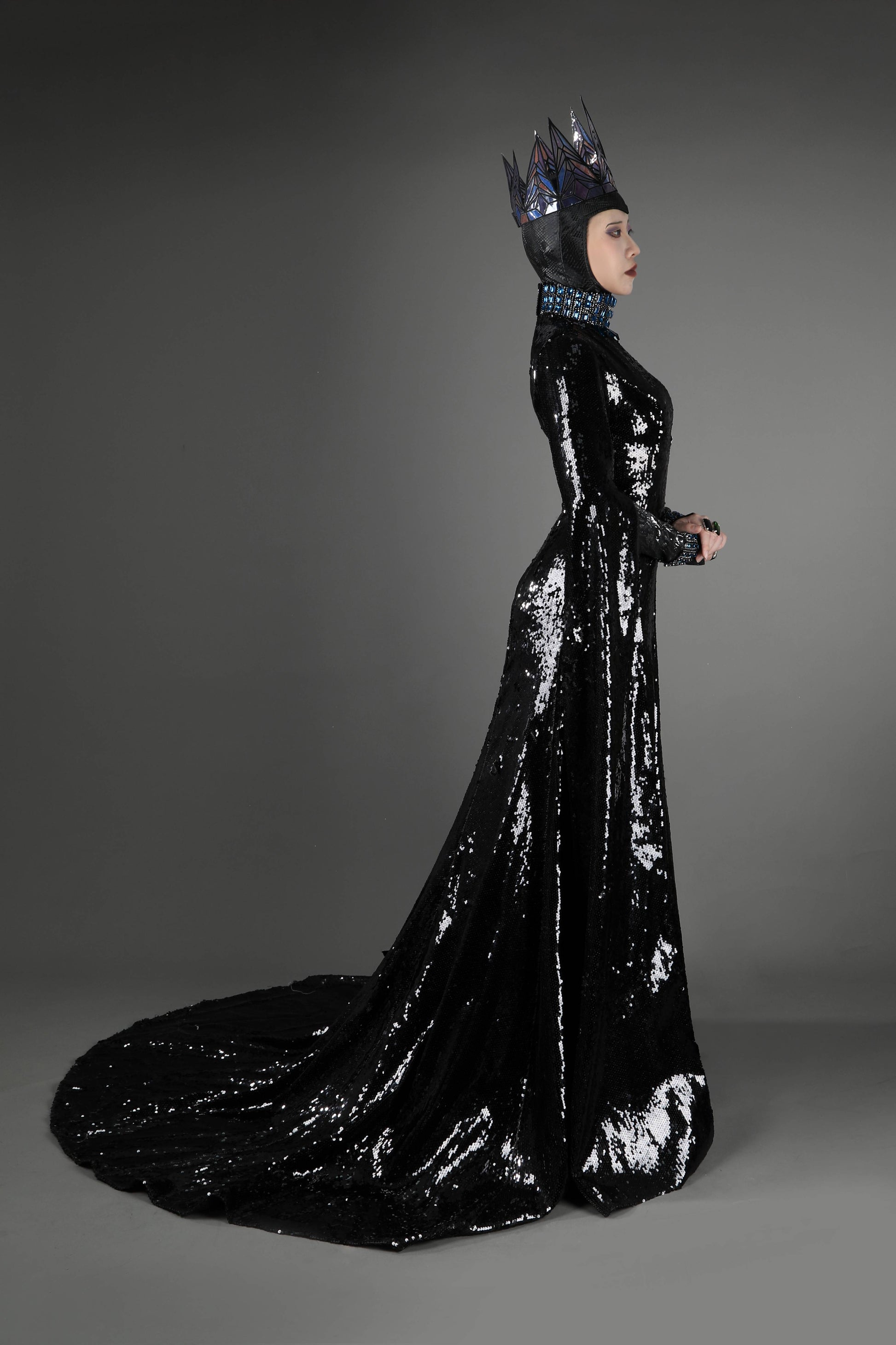Queen Zwarte Jurk Cosplay Kostuum