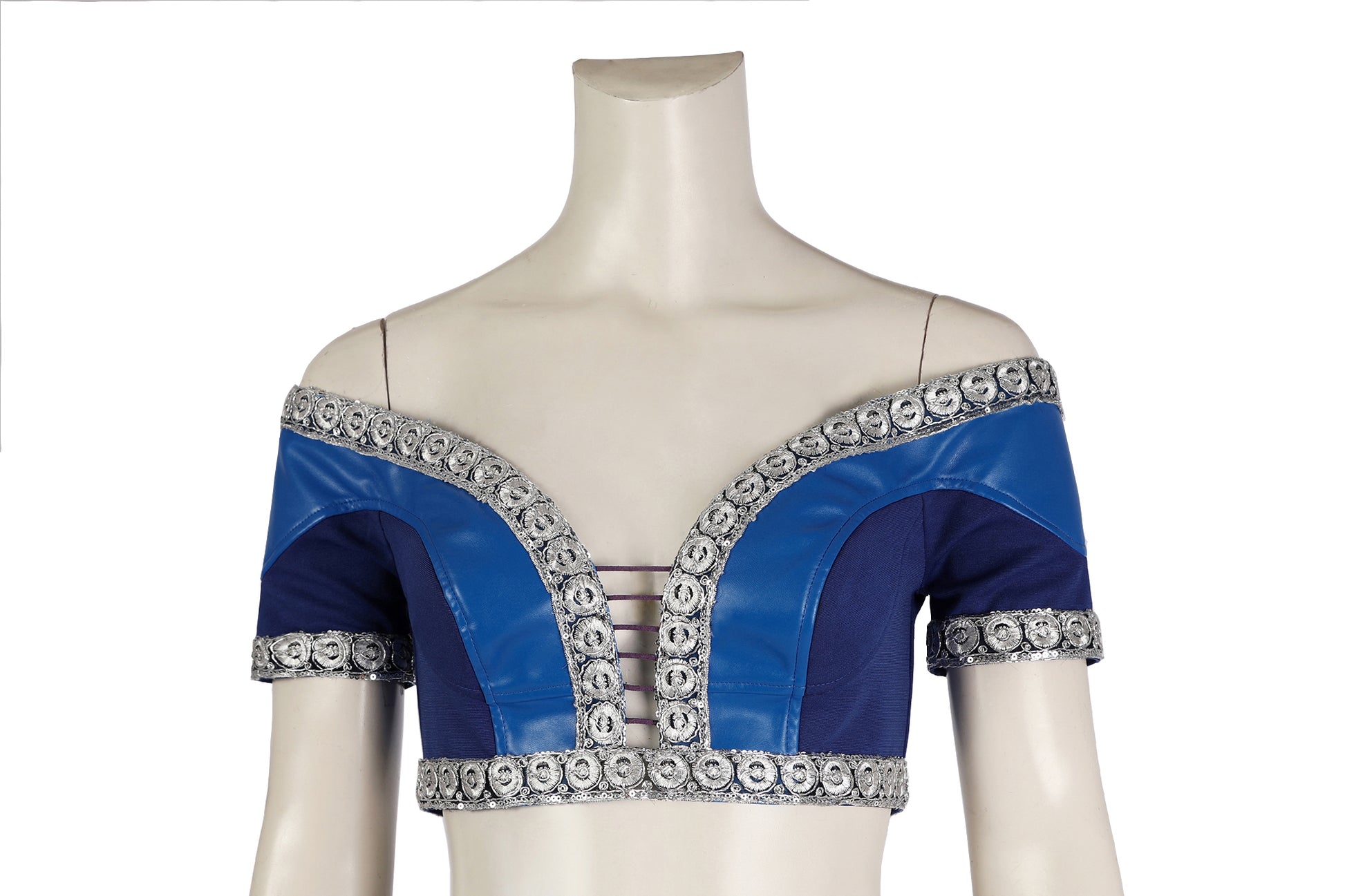 Kitana Cosplay Kostuum Blauwe Outfit
