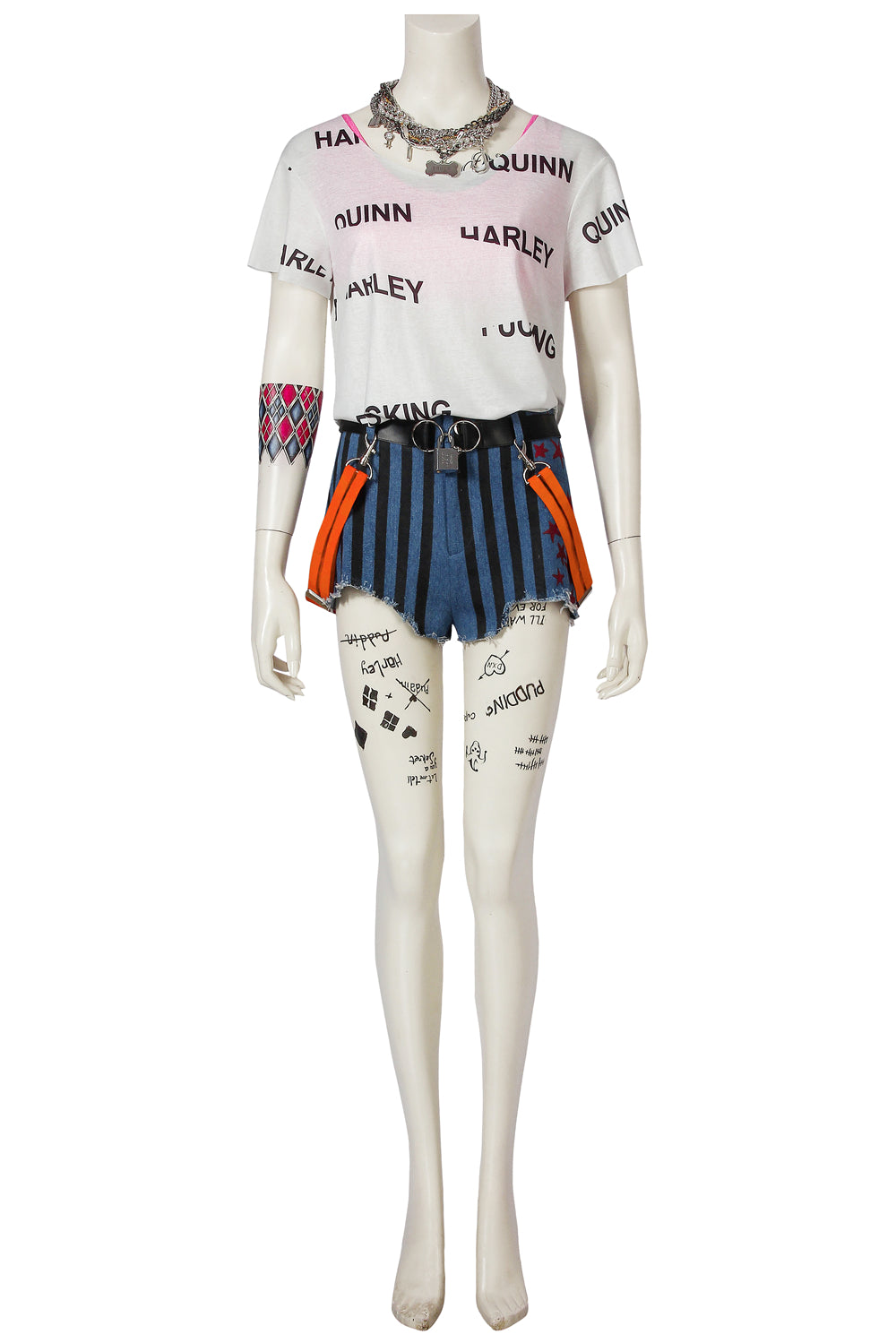 Harley Quinn T-shirt Outfit Cosplay Kostuum