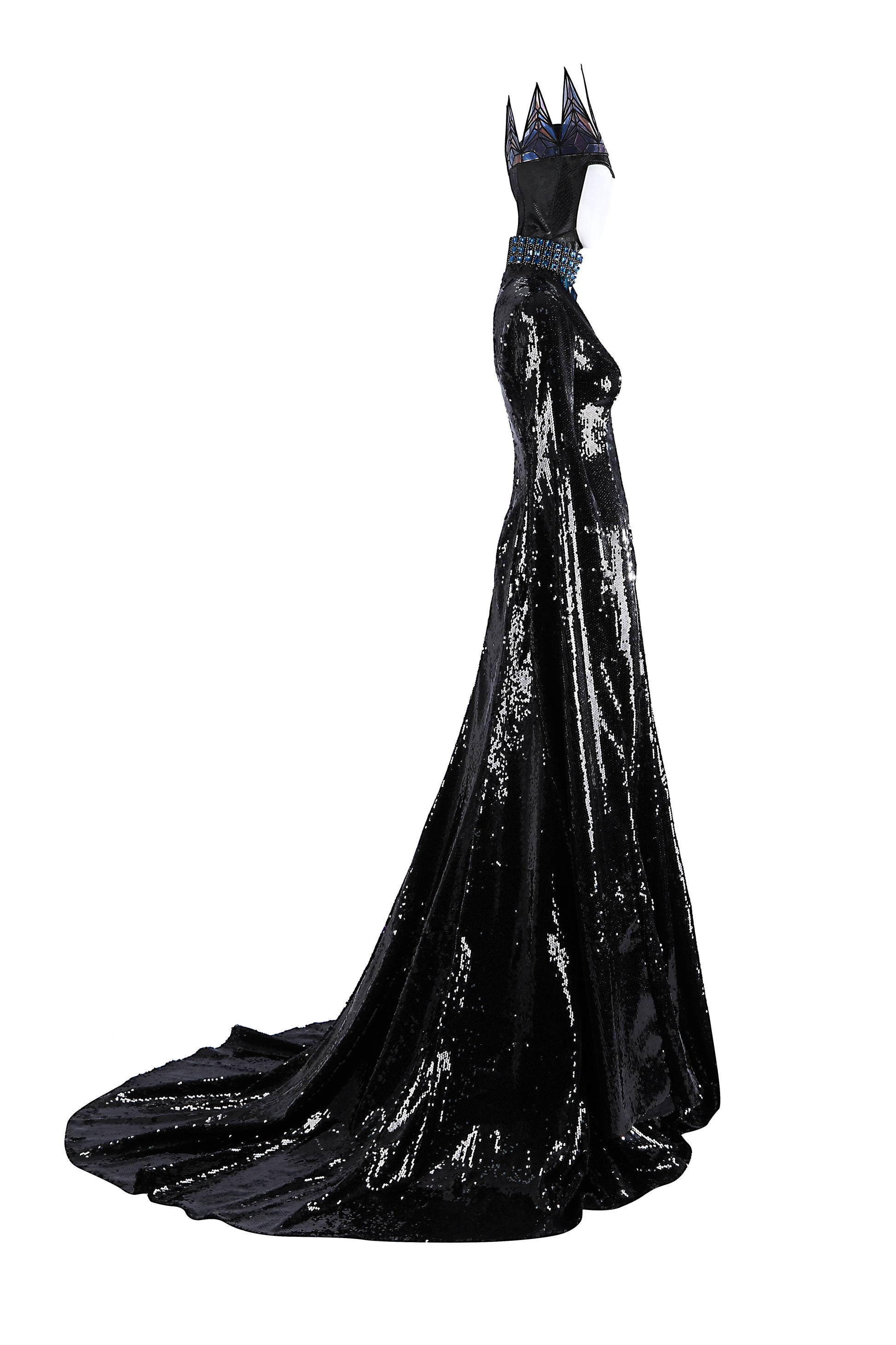 Queen Zwarte Jurk Cosplay Kostuum