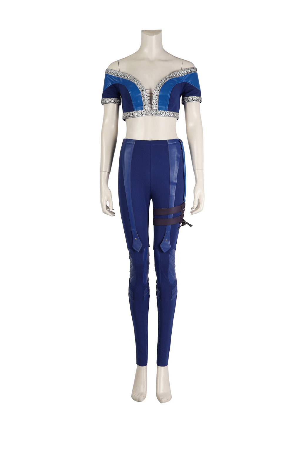 Kitana Cosplay Kostuum Blauwe Outfit