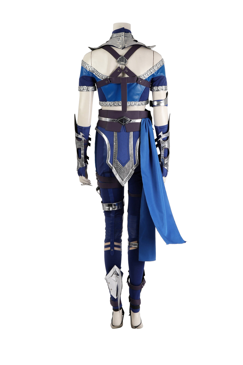 Kitana Cosplay Kostuum Blauwe Outfit