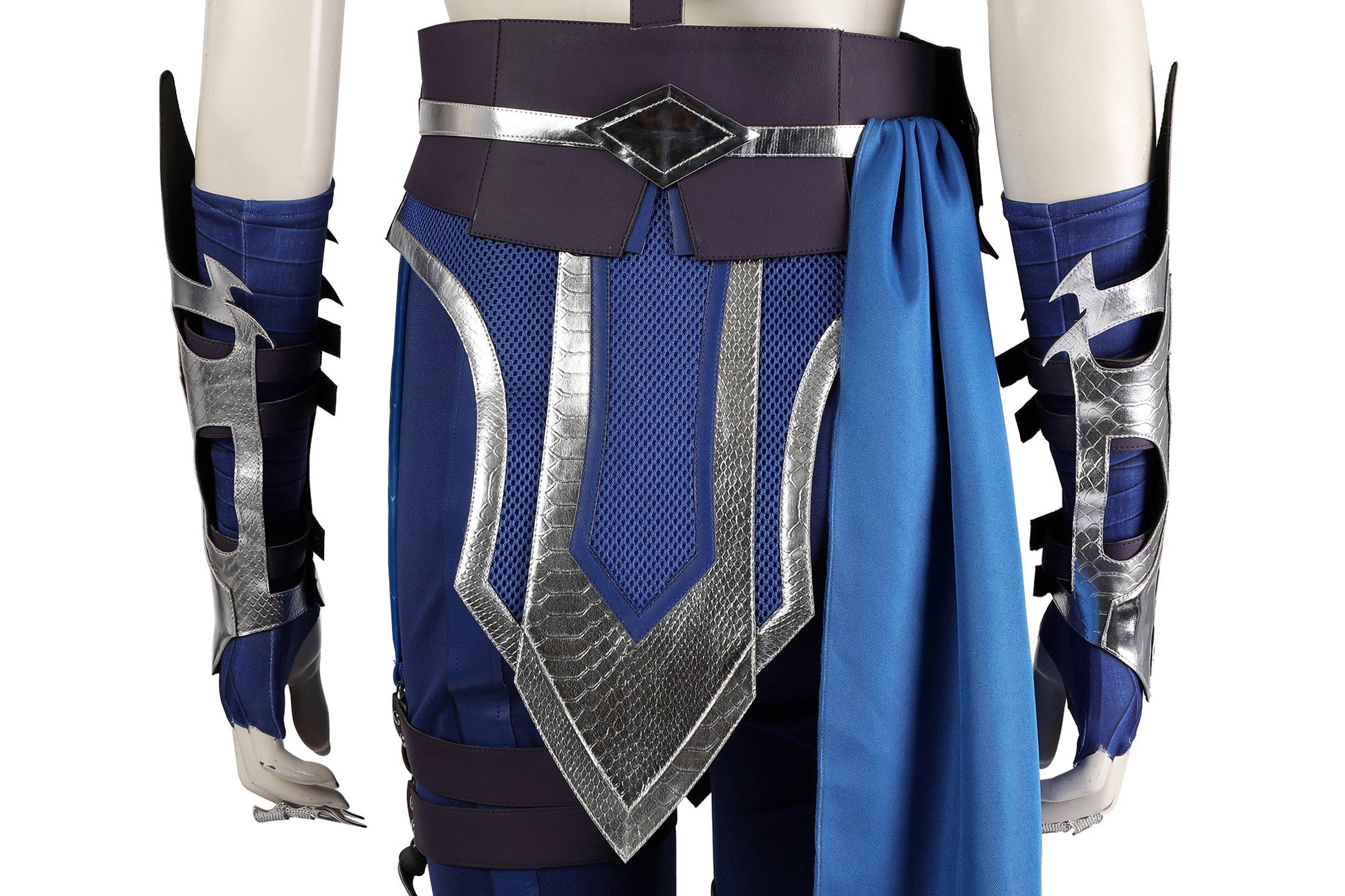 Kitana Cosplay Kostuum Blauwe Outfit