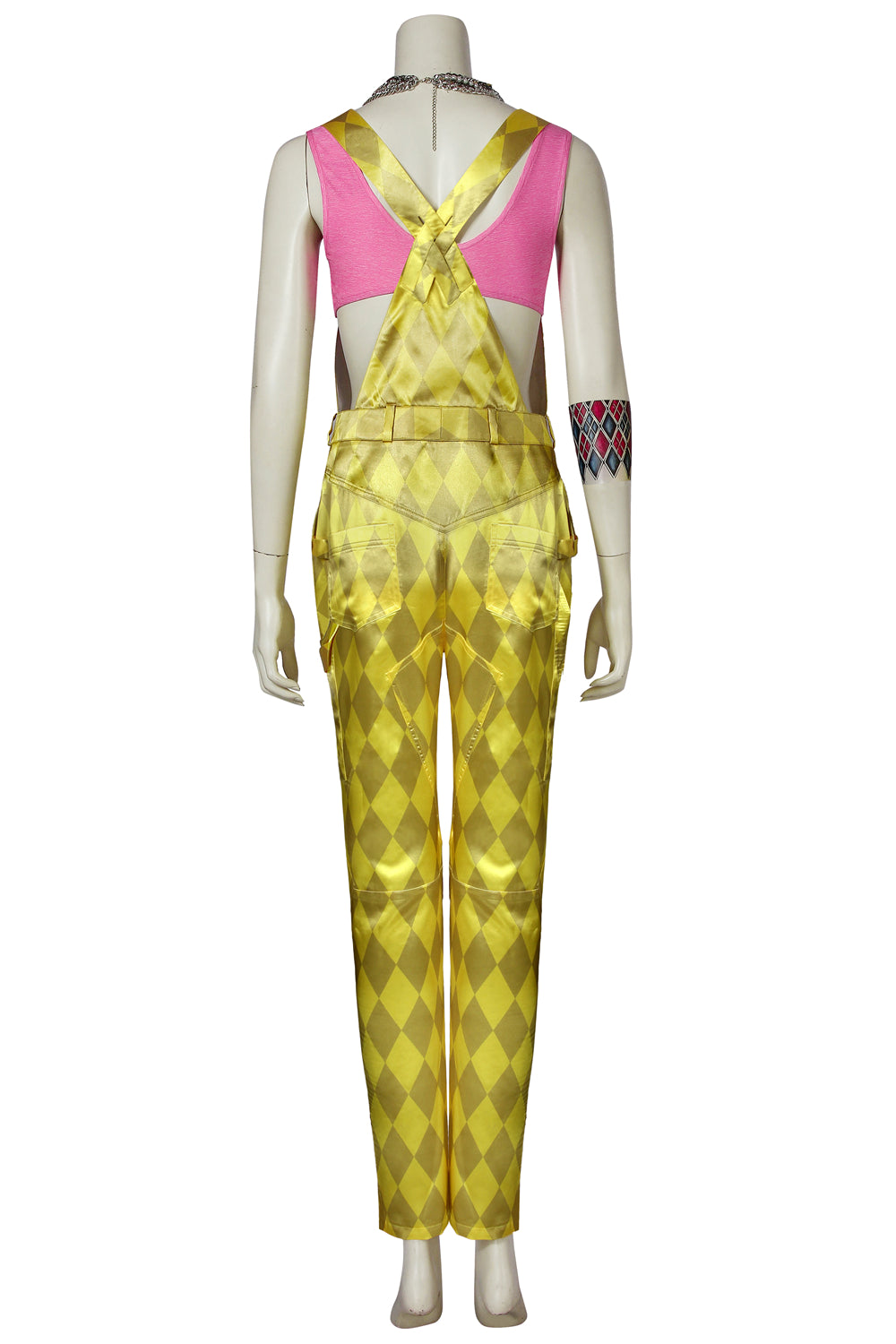 Harley Quinn Geel Jumpsuit Cosplay Kostuum