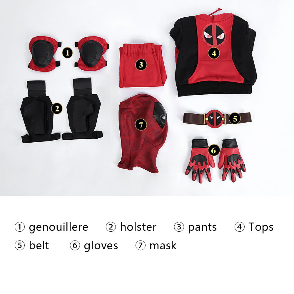 Wade Winston Wilson Cosplay Kostuum voor Kinderen