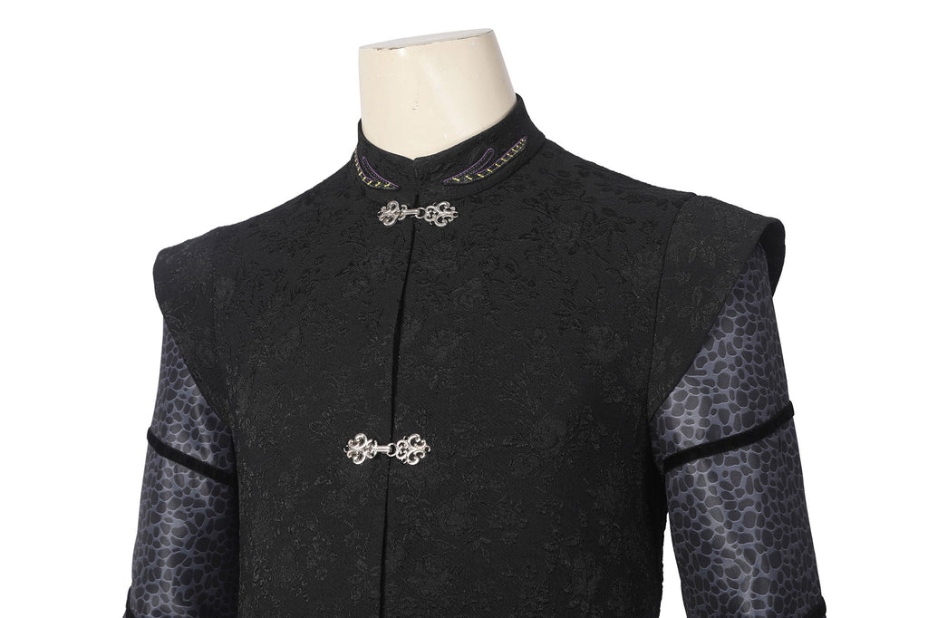 Daemon Targaryen Zwart Outfit Cosplay Kostuum