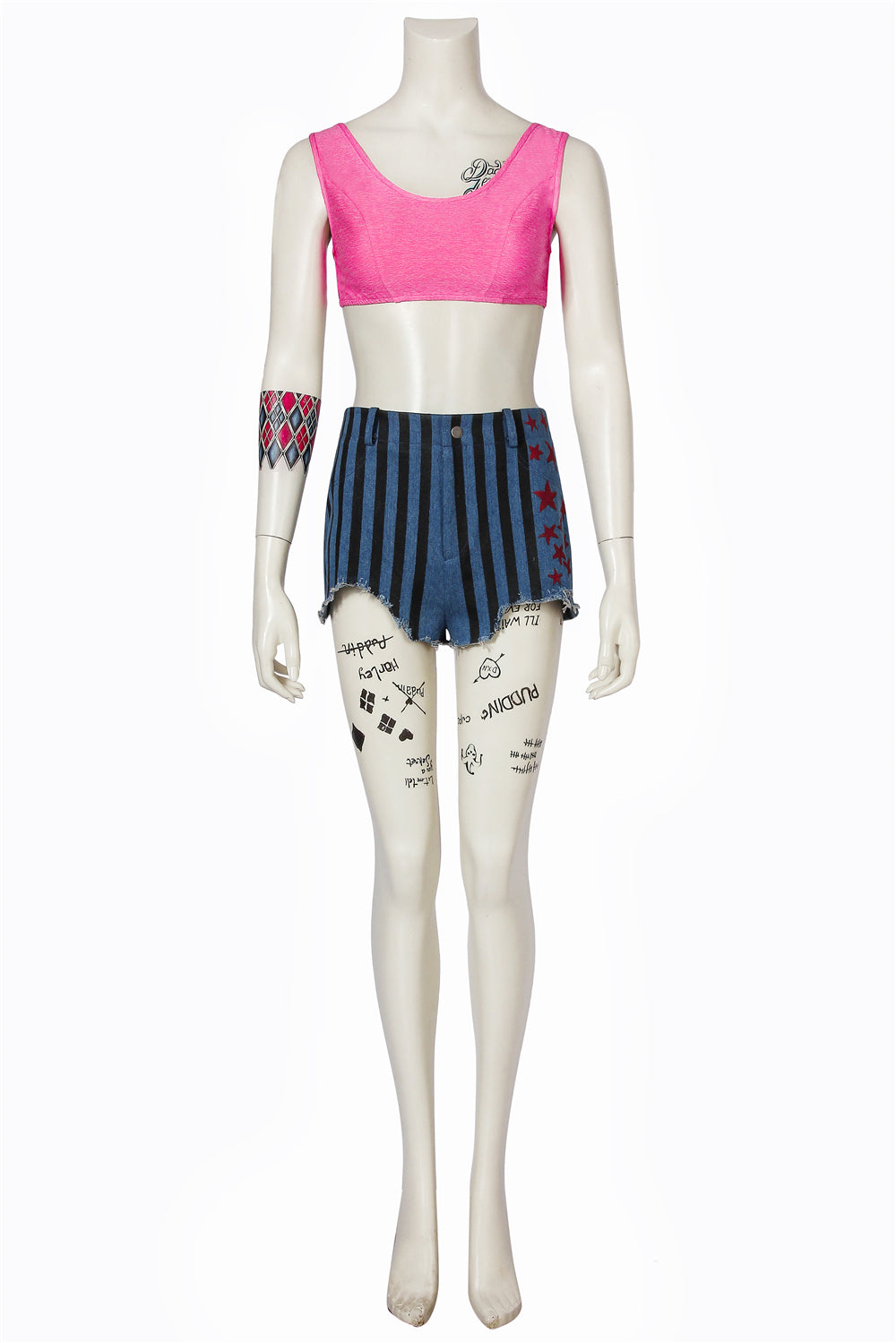 Harley Quinn T-shirt Outfit Cosplay Kostuum