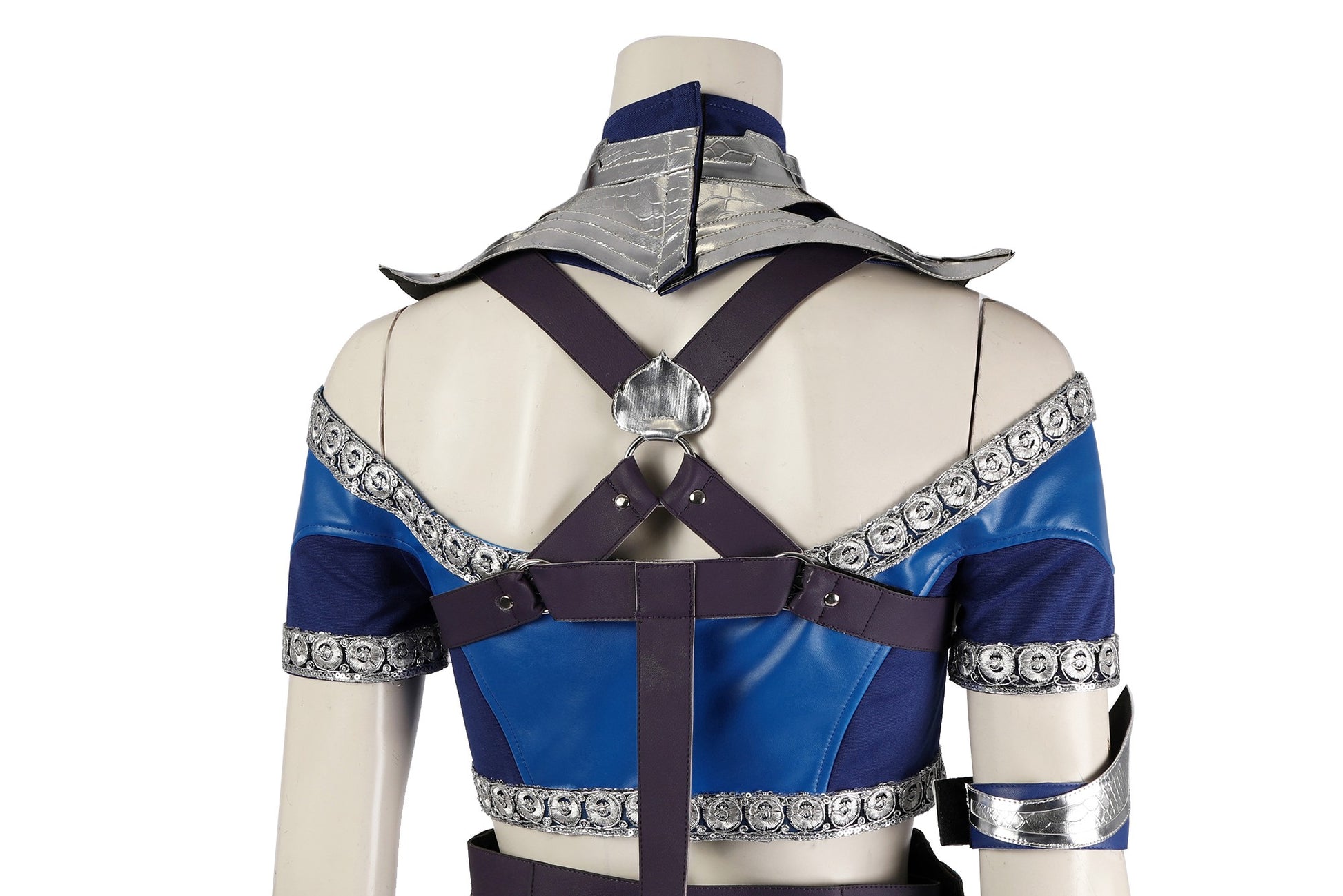 Kitana Cosplay Kostuum Blauwe Outfit