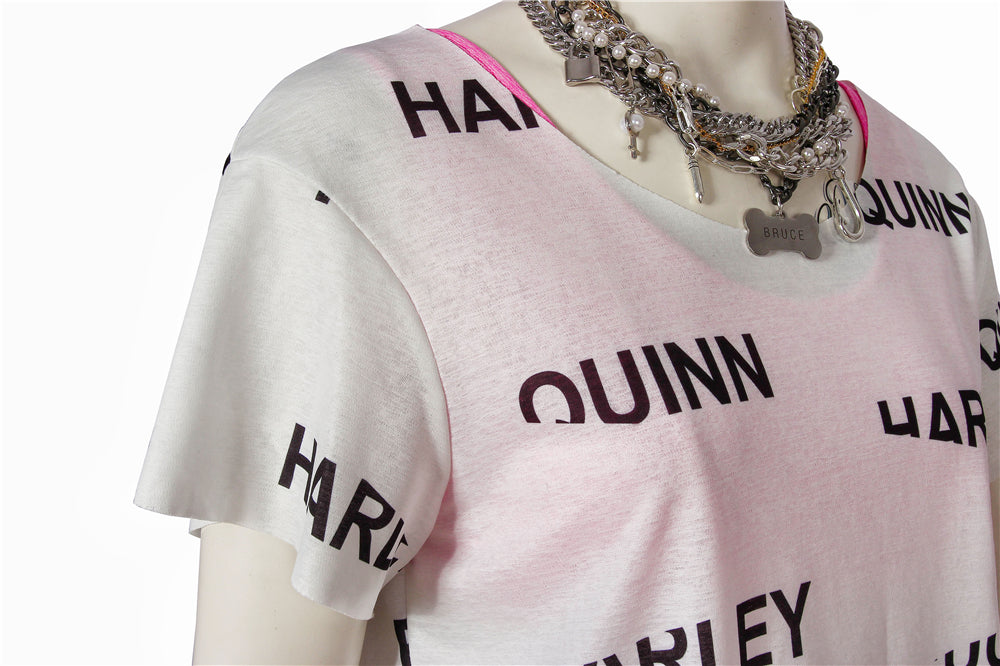 Harley Quinn T-shirt Outfit Cosplay Kostuum