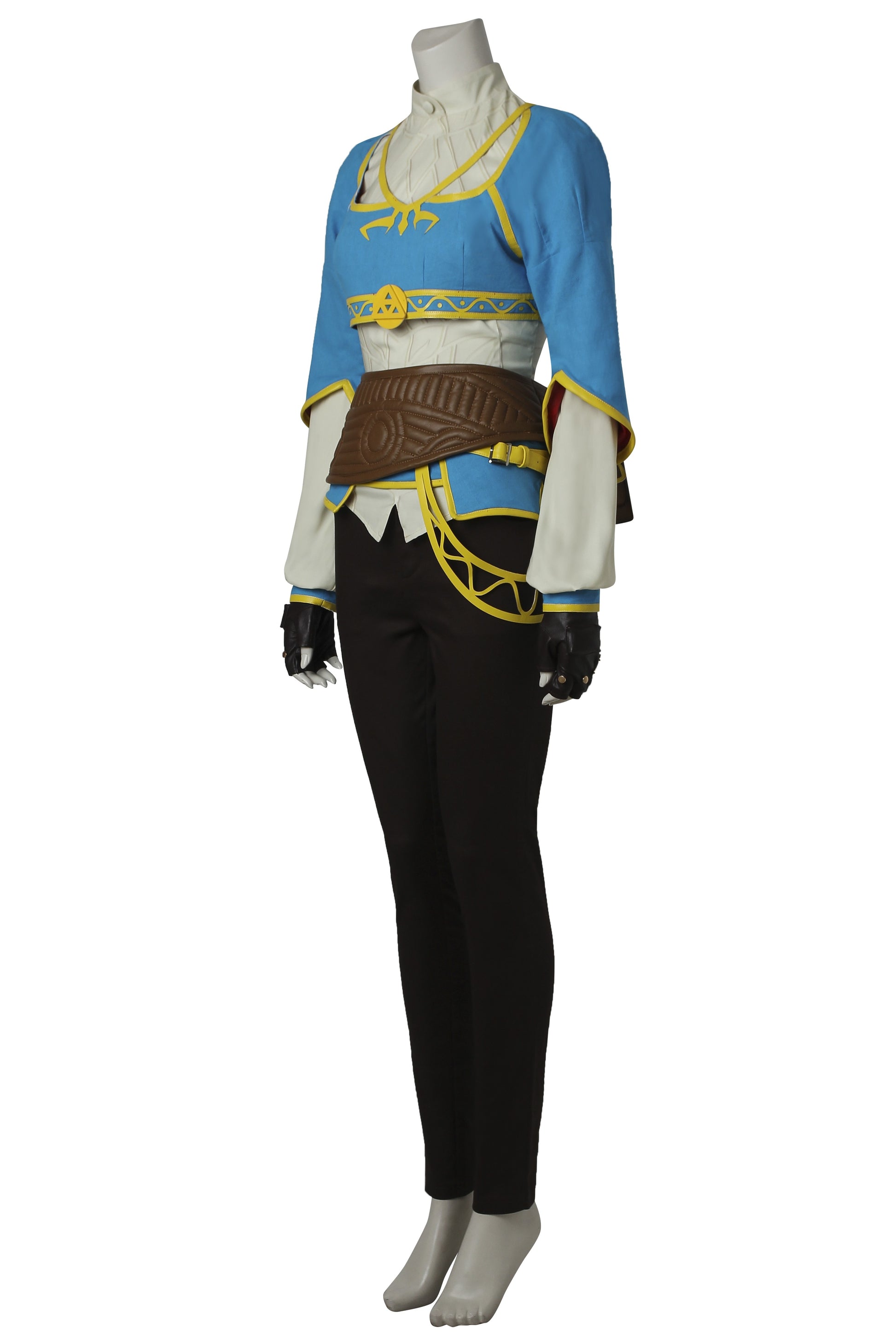 Prinses Zelda Blauw Outfit Cosplay Kostuum