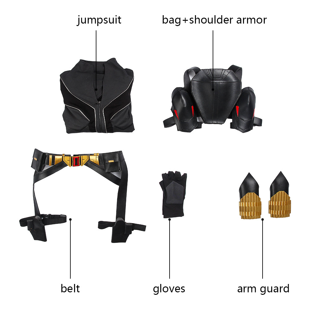 Natasha Romanoff Cosplay Kostuum Zwart pak